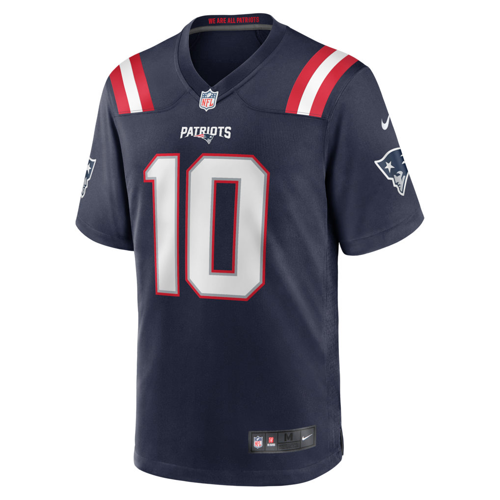 Jersey Game NFL Patriots Drake Maye Adulto
