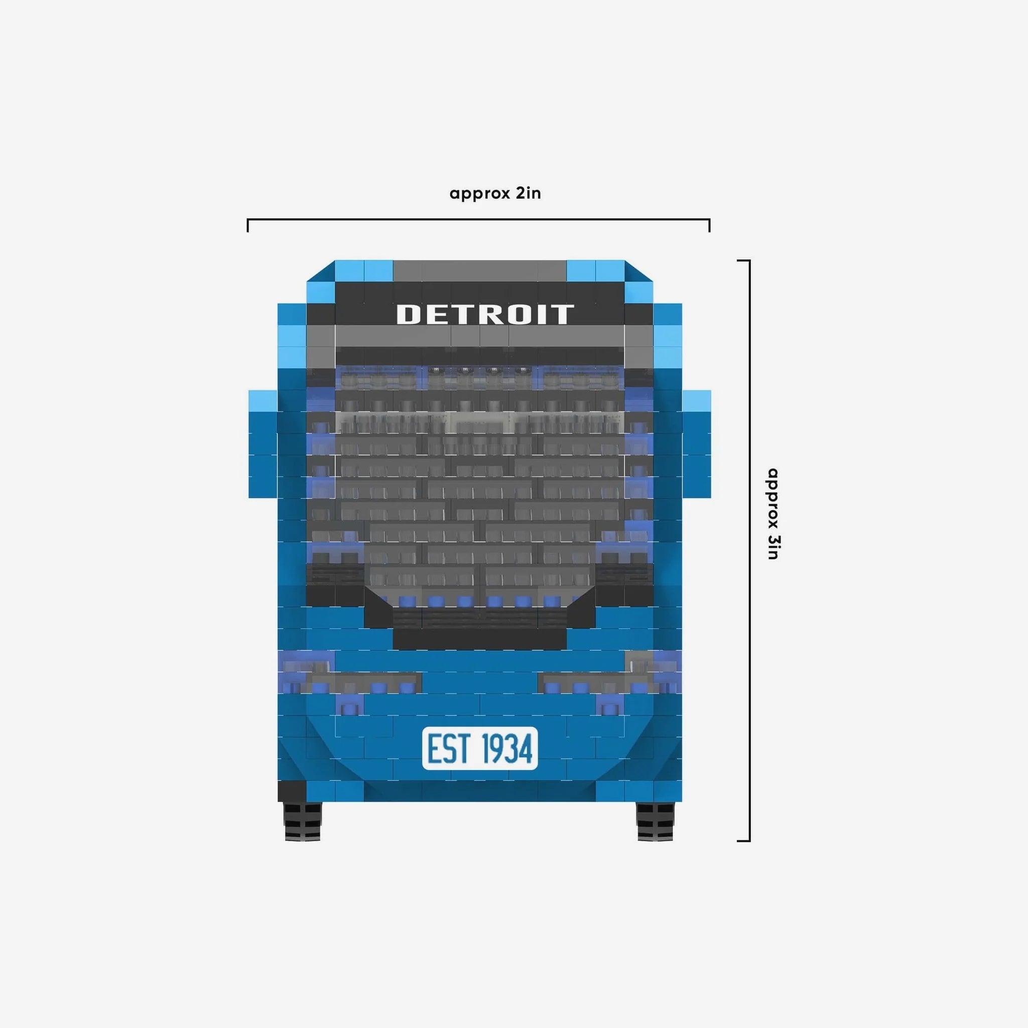 Mini Bus 3D Set Bloques Armable Foco NFL Detroit Lions - NERIAS DEPORTES