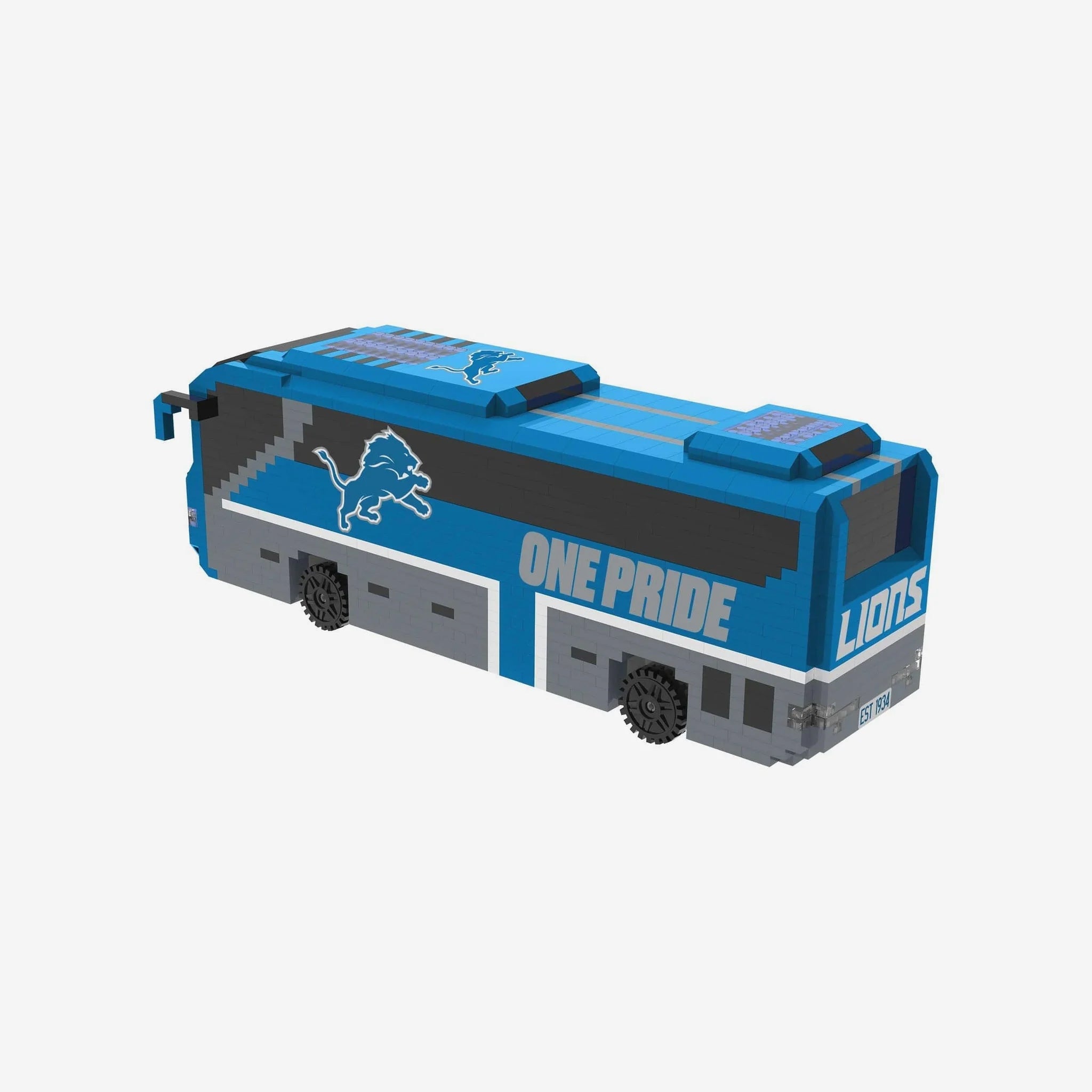 Mini Bus 3D Set Bloques Armable Foco NFL Detroit Lions - NERIAS DEPORTES