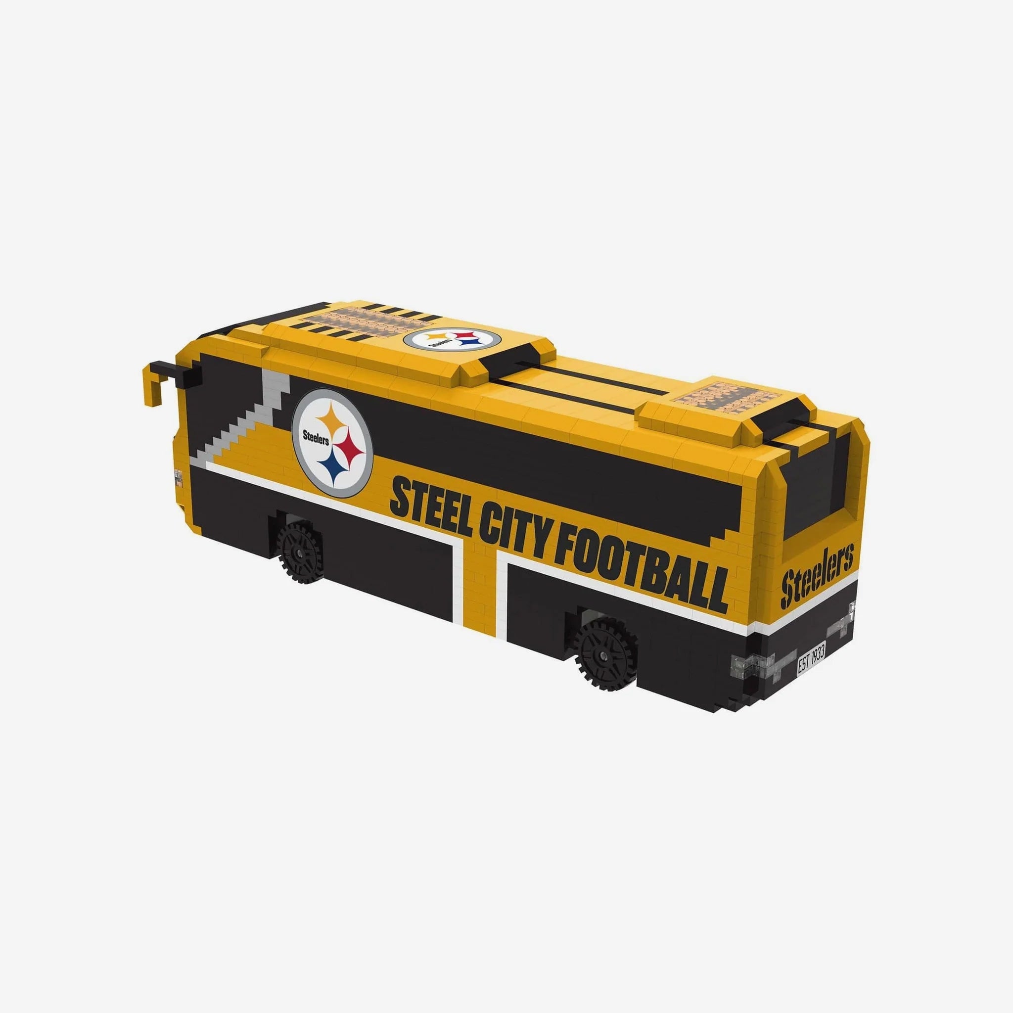 Mini Bus 3D Set Bloques Armable Foco NFL Pittsburgh Steelers - NERIAS DEPORTES
