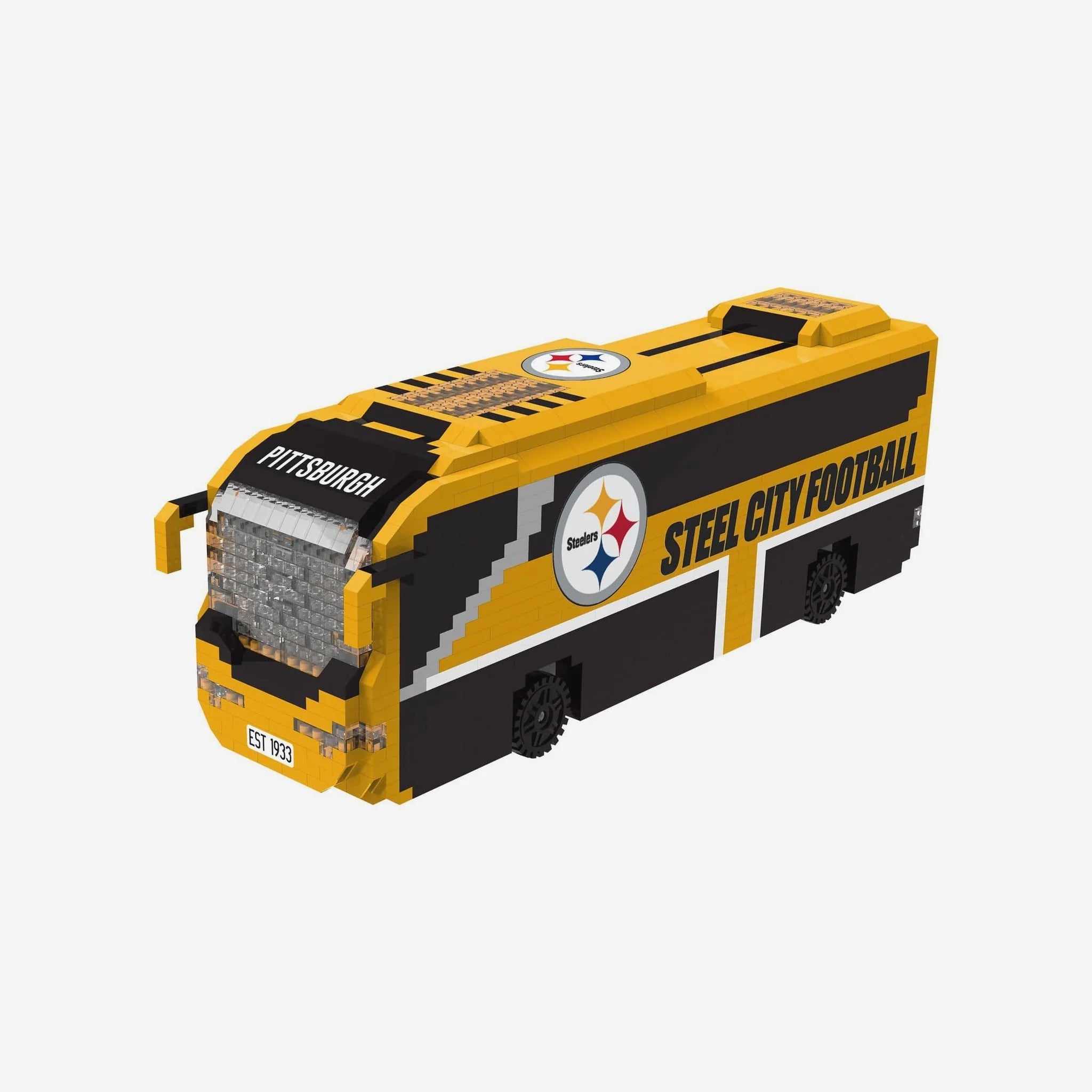 Mini Bus 3D Set Bloques Armable Foco NFL Pittsburgh Steelers - NERIAS DEPORTES