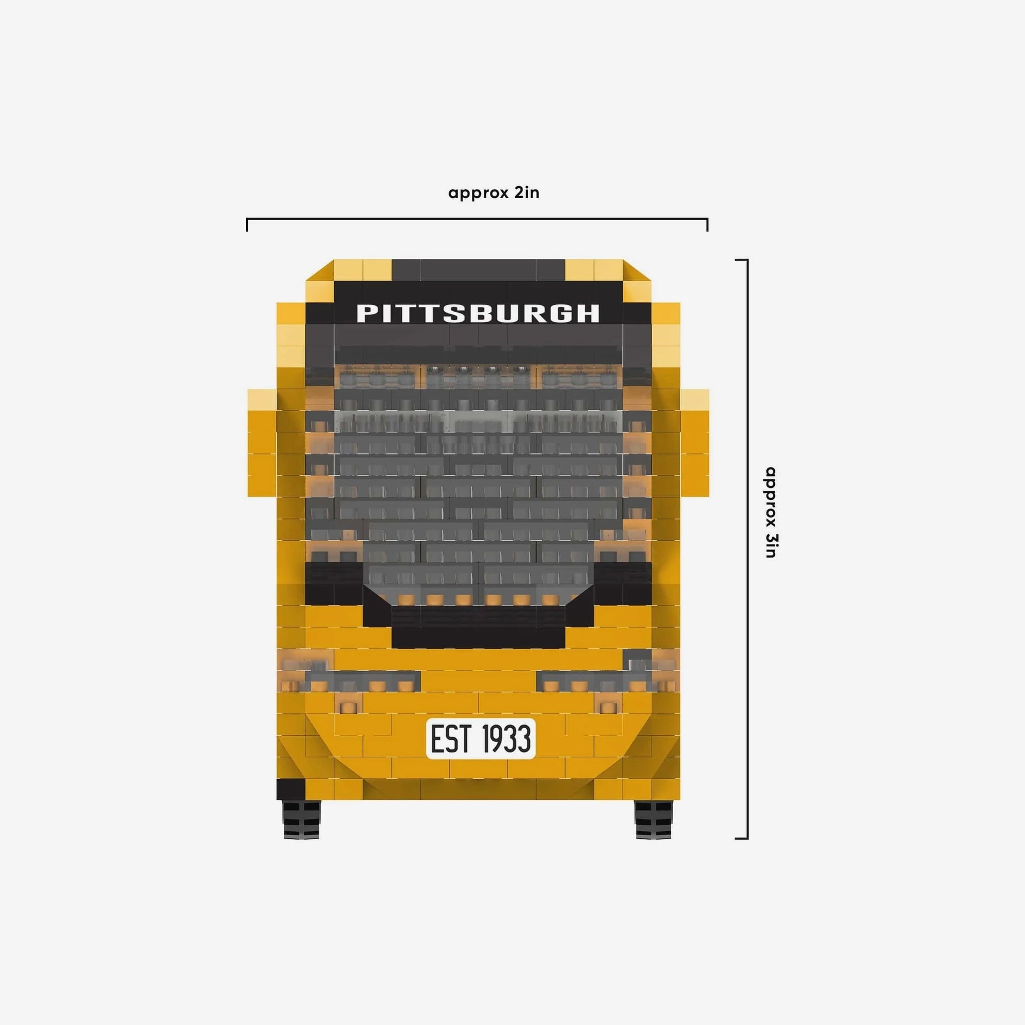 Mini Bus 3D Set Bloques Armable Foco NFL Pittsburgh Steelers - NERIAS DEPORTES