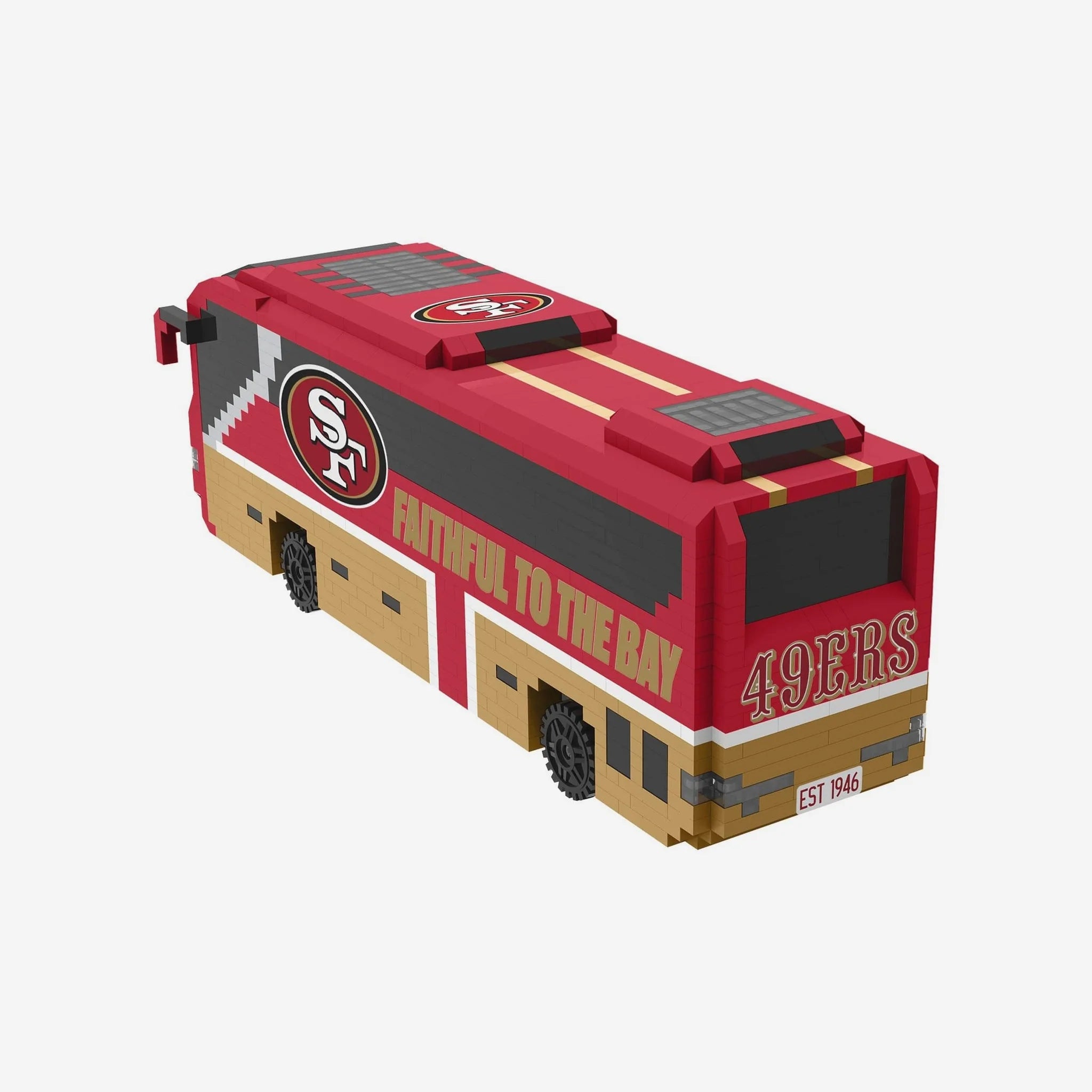 Mini Bus 3D Set Bloques Armable Foco NFL San Francisco 49ers - NERIAS DEPORTES