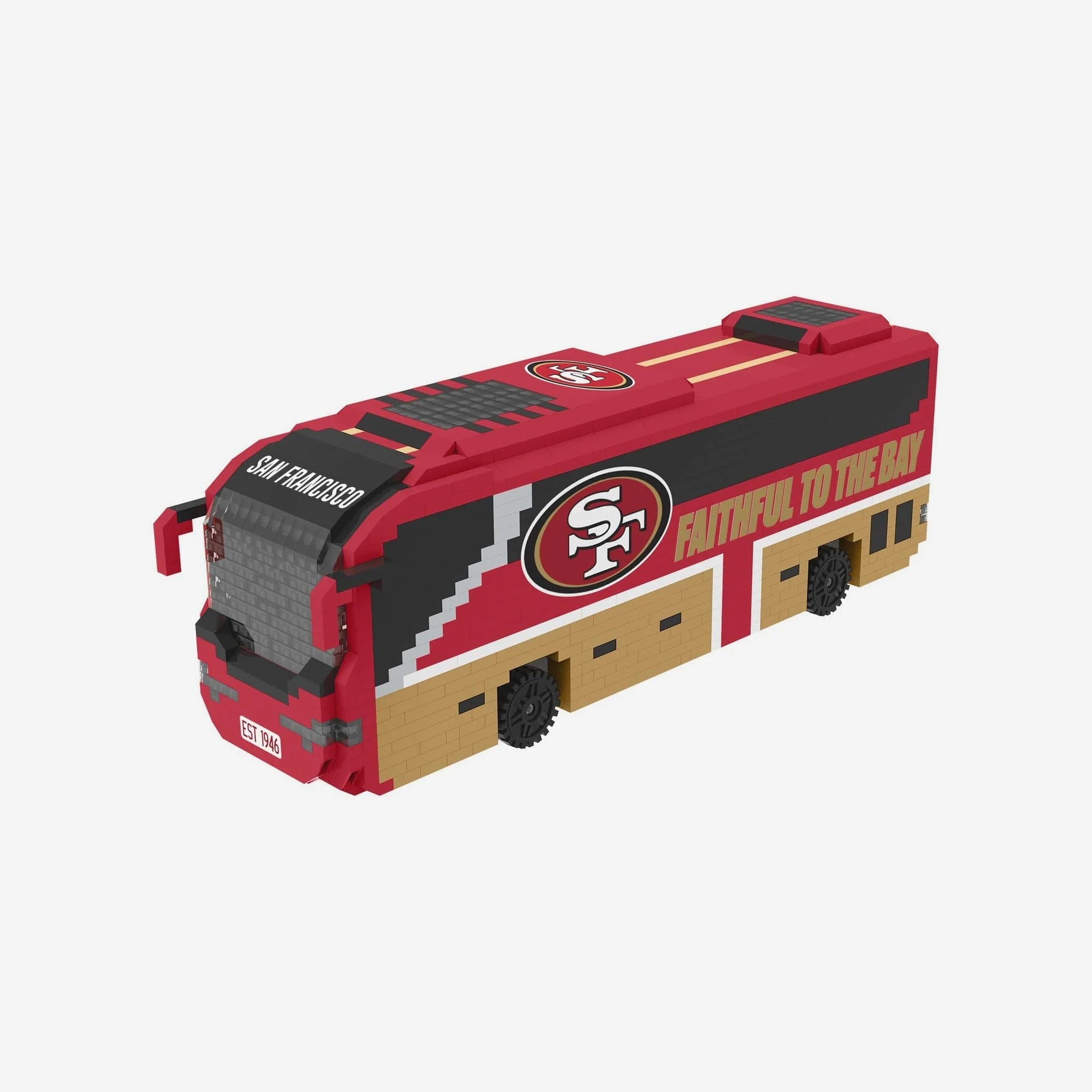 Mini Bus 3D Set Bloques Armable Foco NFL San Francisco 49ers - NERIAS DEPORTES