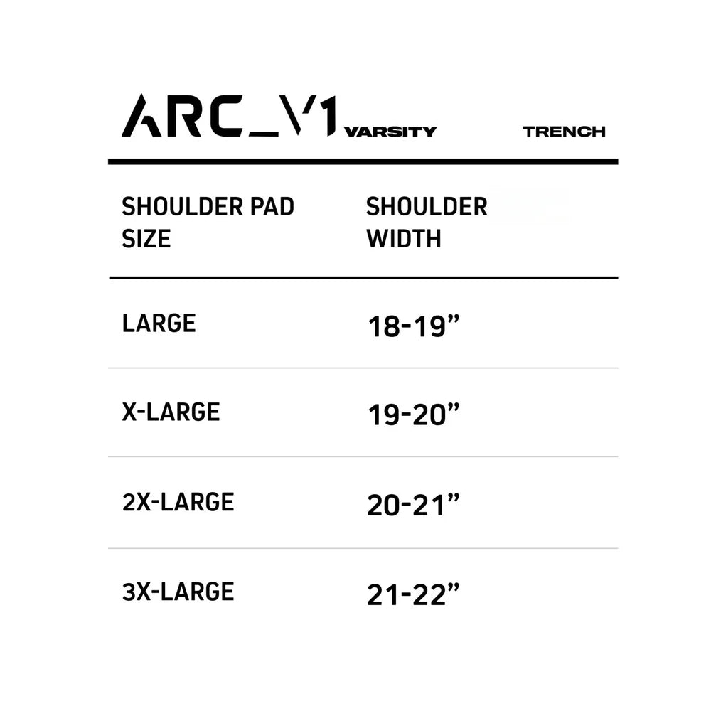 Hombrera Para Fútbol Americano Vicis ARC V1 STD Trench Adulto