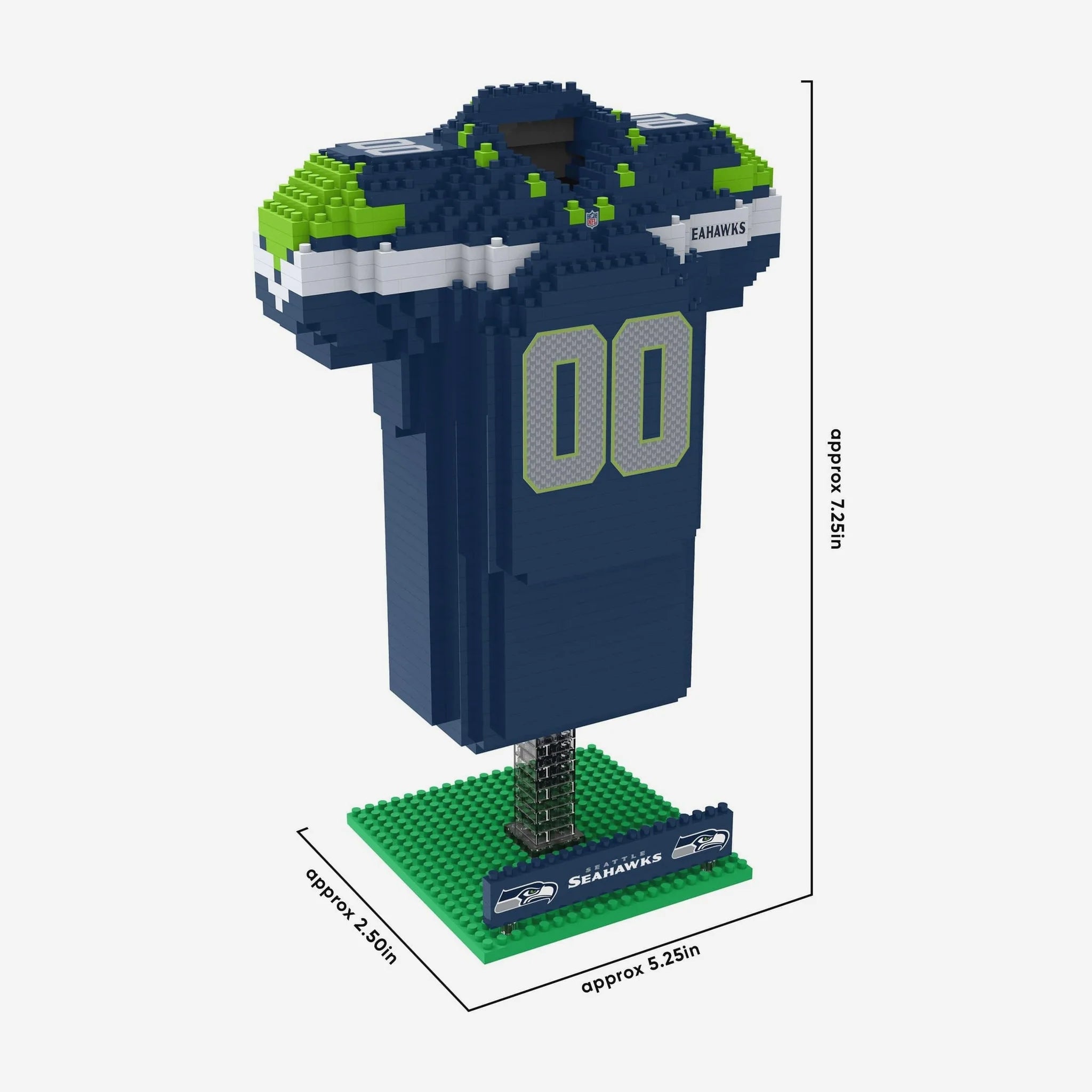 Set De Bloques Armable Mini Jersey 3D Foco NFL Seahawks - NERIAS DEPORTES