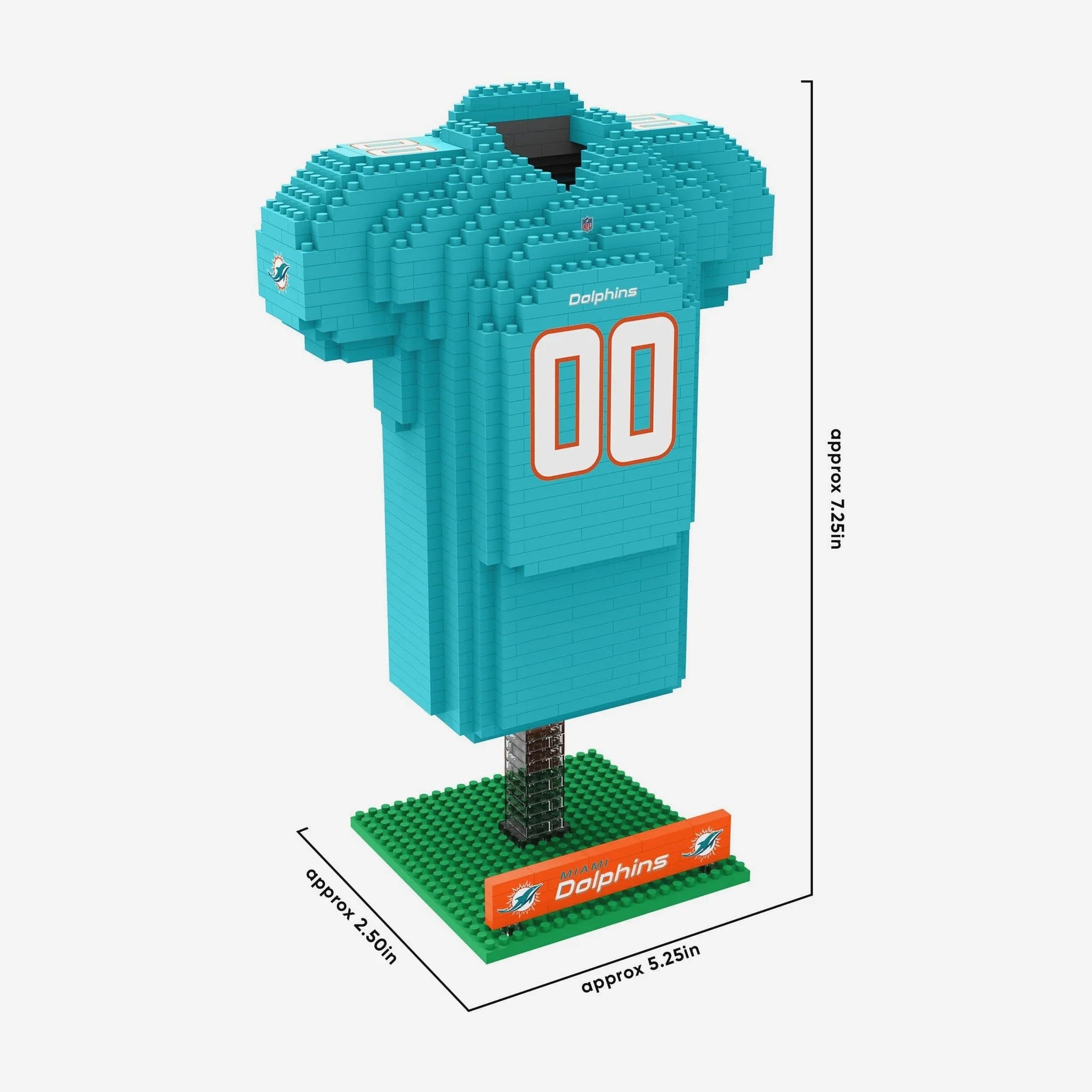 Set De Bloques Armable Mini Jersey 3D Foco NFL Dolphins