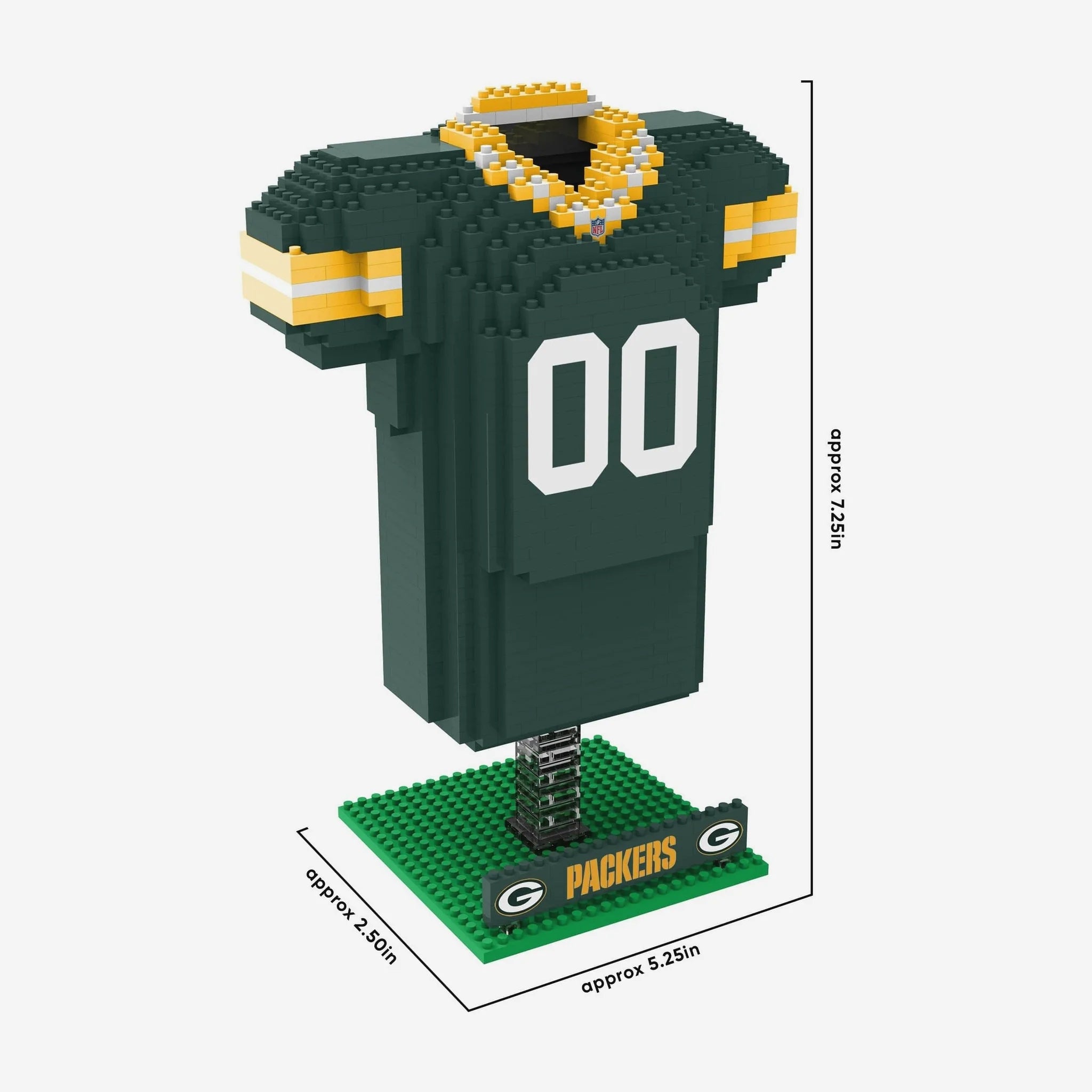 Set De Bloques Armable Mini Jersey 3D Foco NFL Packers