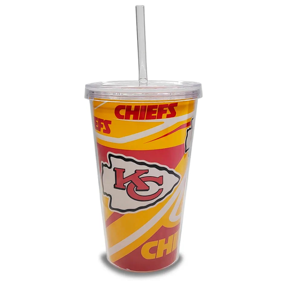 Vaso Con Popote Tumbler Pop MRL NFL Kansas City Chiefs