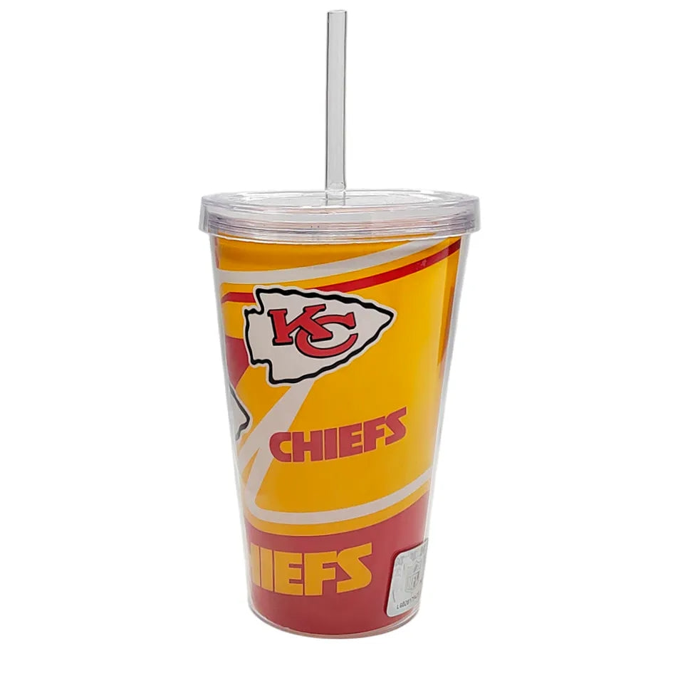 Vaso Con Popote Tumbler Pop MRL NFL Kansas City Chiefs