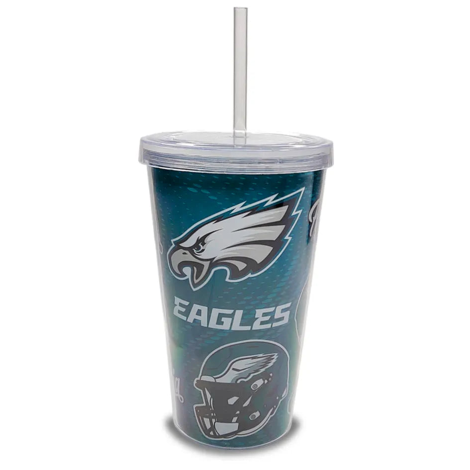 Vaso Con Popote Tumbler Pop MRL NFL Philadelphia Eagles