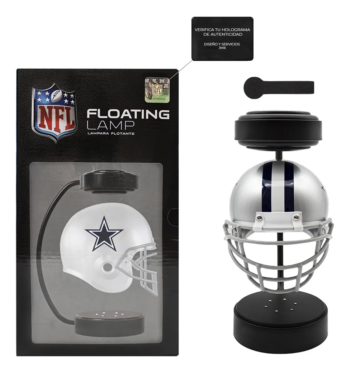 Lámpara Led Casco Flotante Giratorio NFL Dallas Cowboys