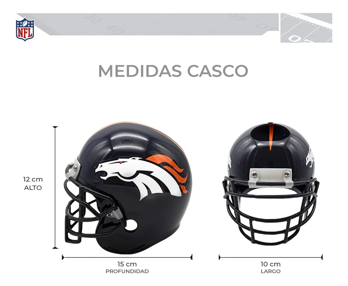 Lámpara Led Casco Flotante Giratorio NFL Denver Broncos - NERIAS DEPORTES