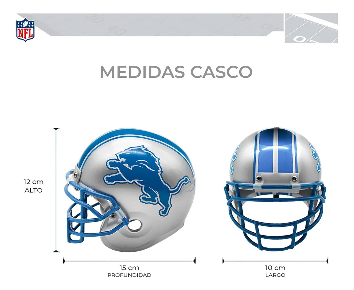 Lámpara Led Casco Flotante Giratorio NFL Detriot Lions