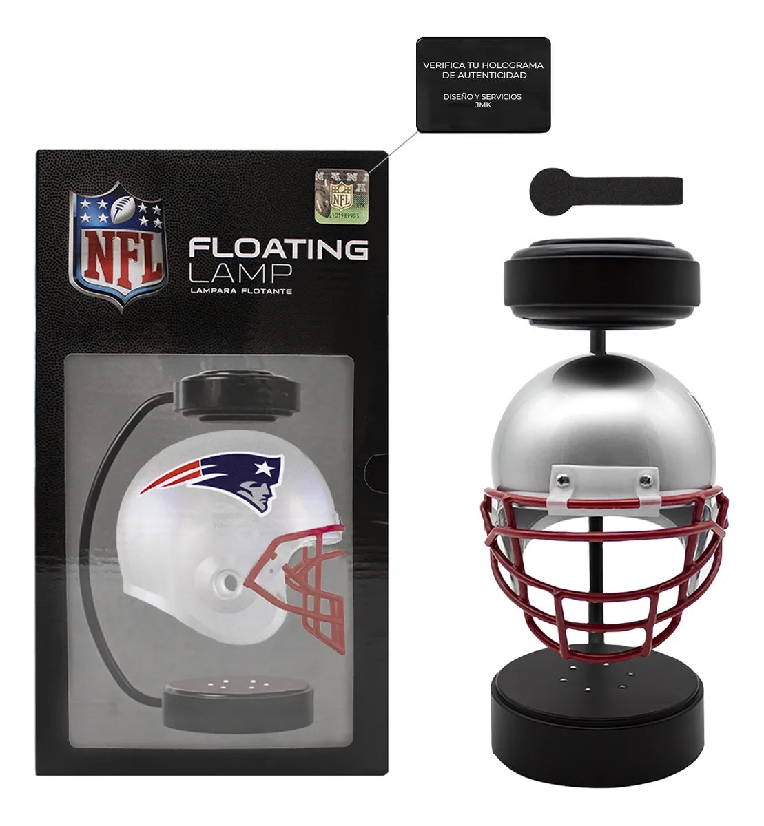 Lámpara Casco Flotante Giratorio NFL New England Patriots