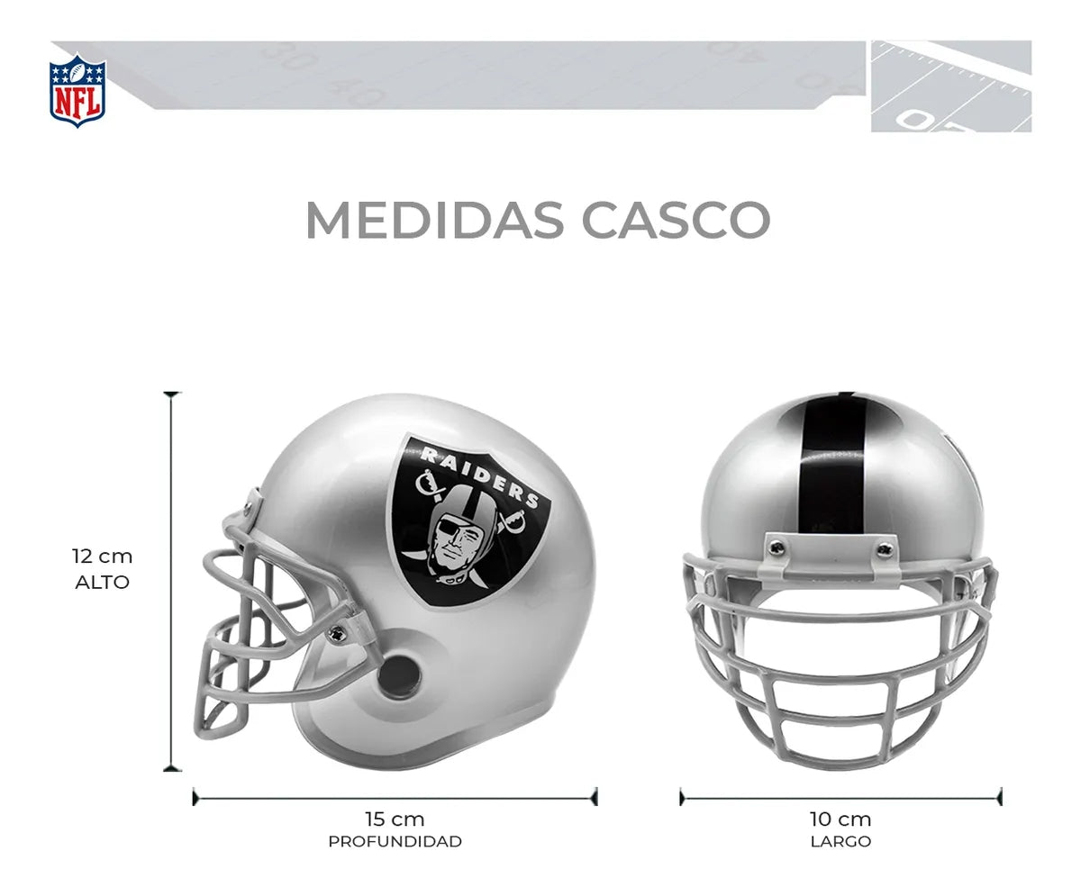 Lámpara Led Casco Flotante Giratorio NFL Las Vegas Raiders - NERIAS DEPORTES