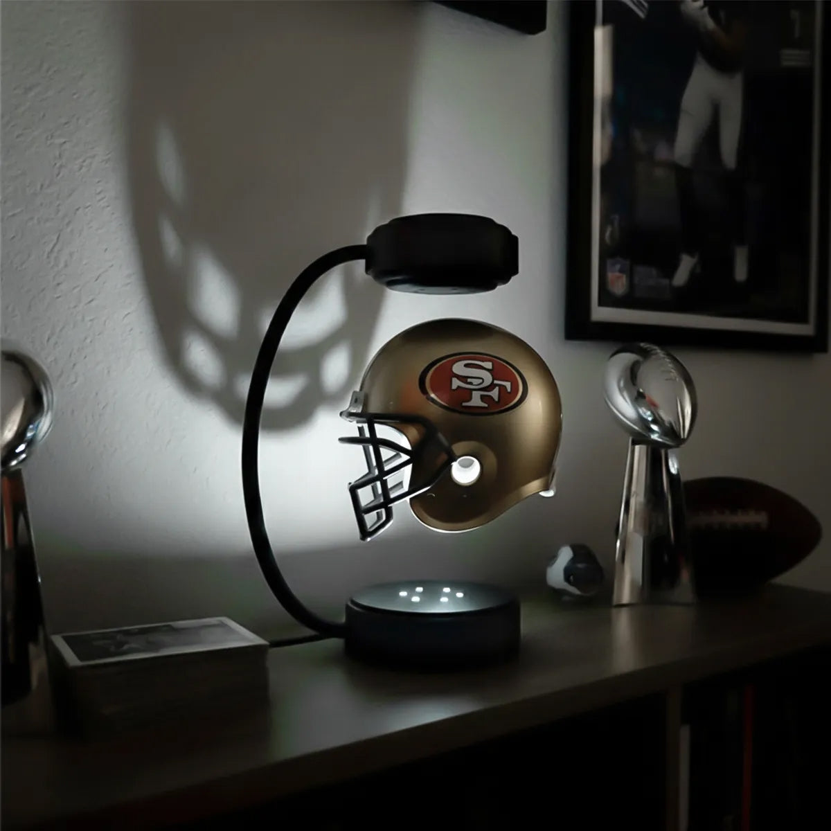 Lámpara Led Casco Flotante Giratorio NFL San Francisco 49ers - NERIAS DEPORTES