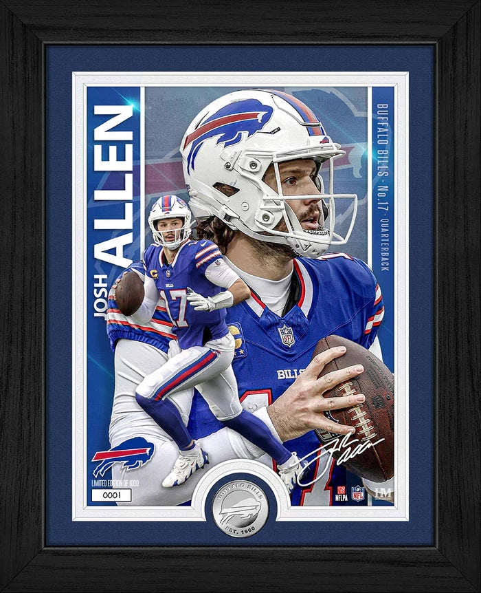 Cuadro HM Artist Proof Silver Coin Bills Josh Allen