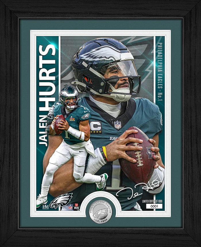 Cuadro HM Artist Proof Silver Coin Eagles Jalen Hurts