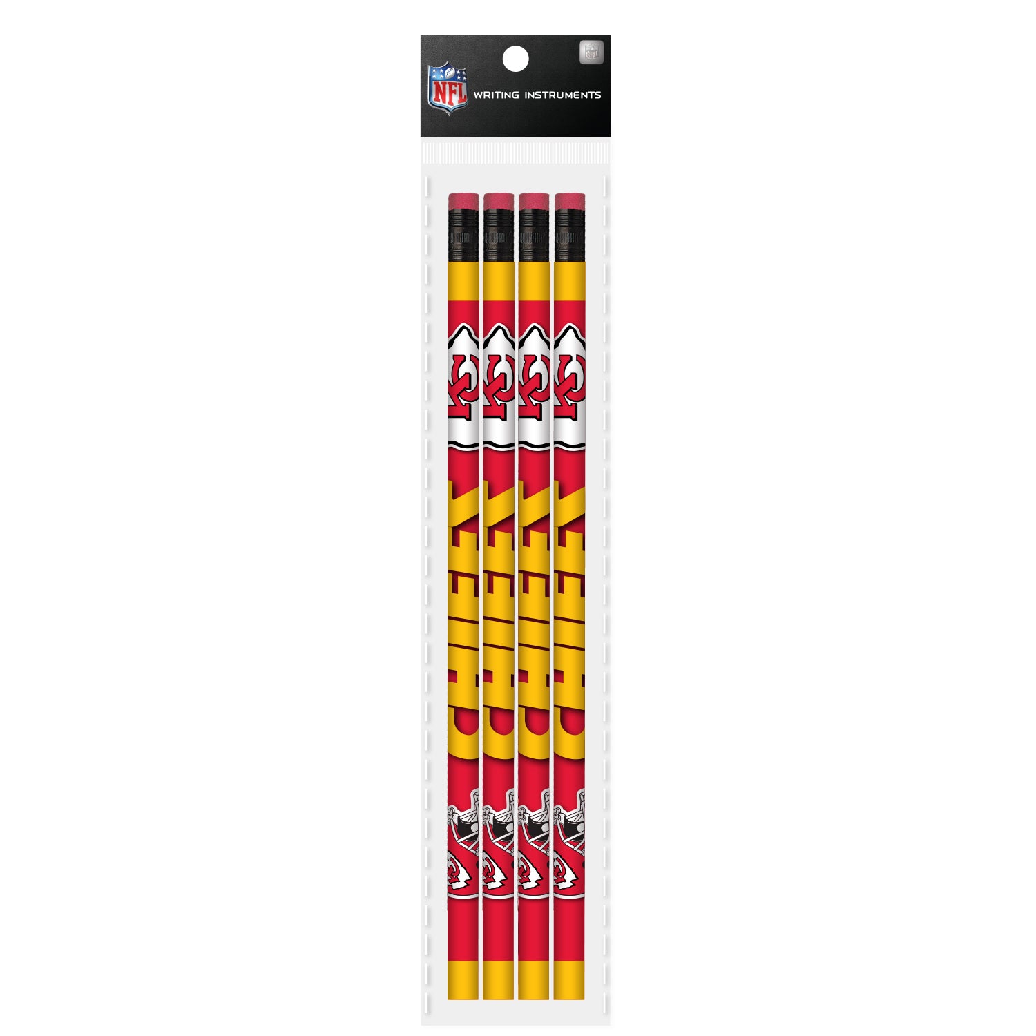 Lápices Mojo 4 pack NFL Kansas City Chiefs