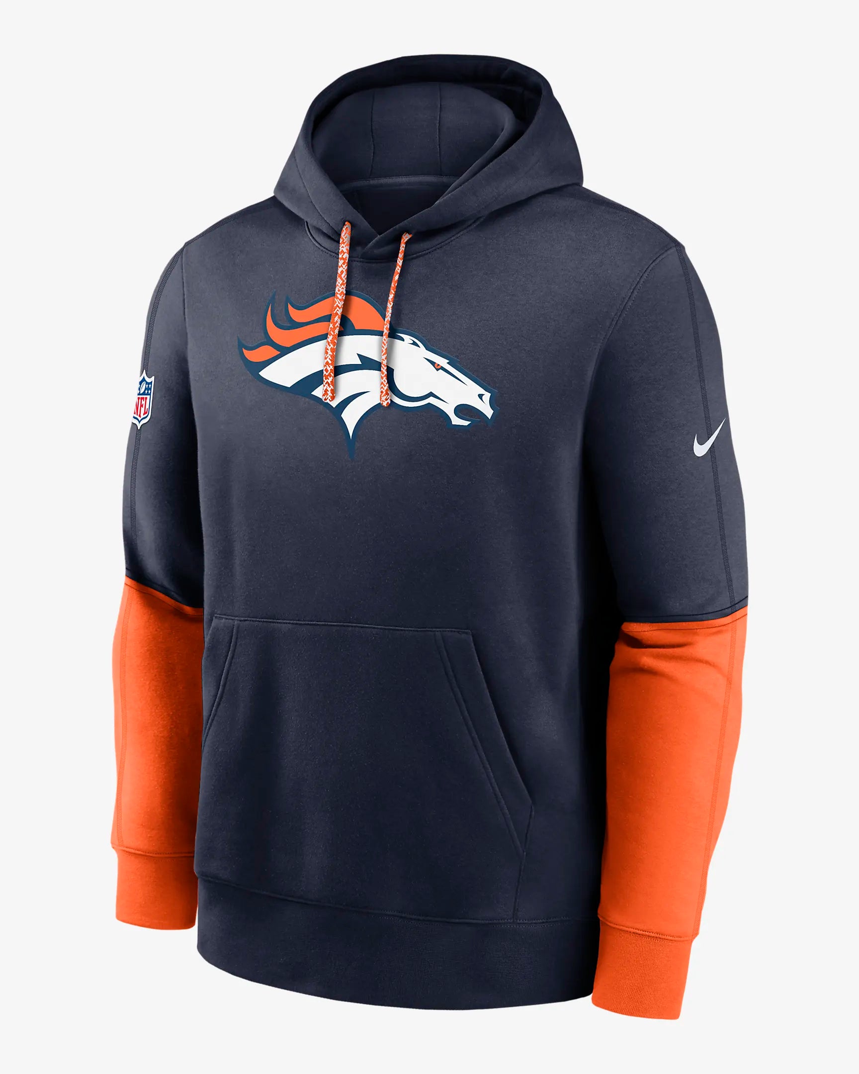 Sudadera con capucha Nike azul marino de los Denver Broncos 2024 Sideline Club para hombre