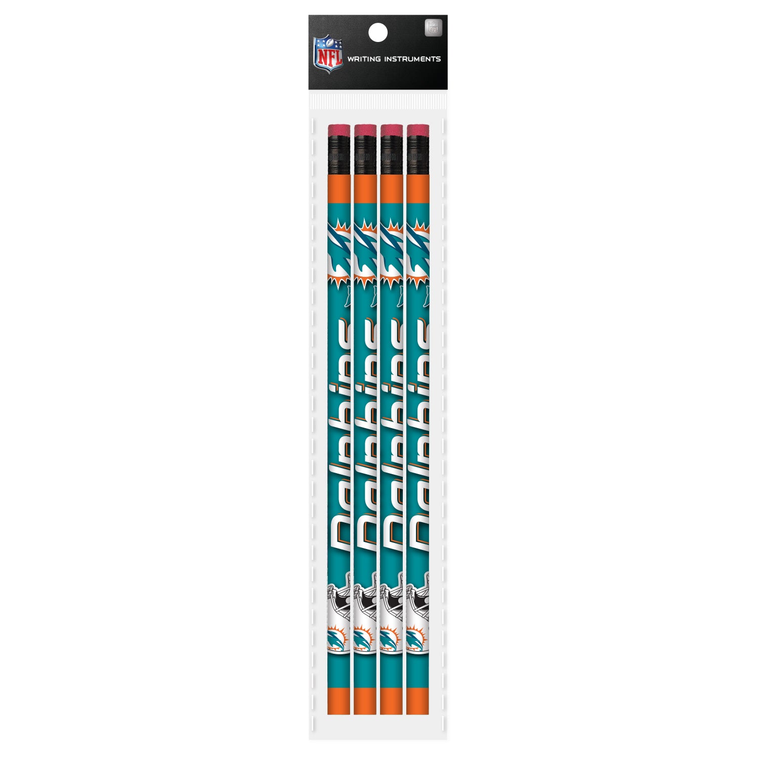 Lápices Mojo 4 pack NFL Miami Dolphins