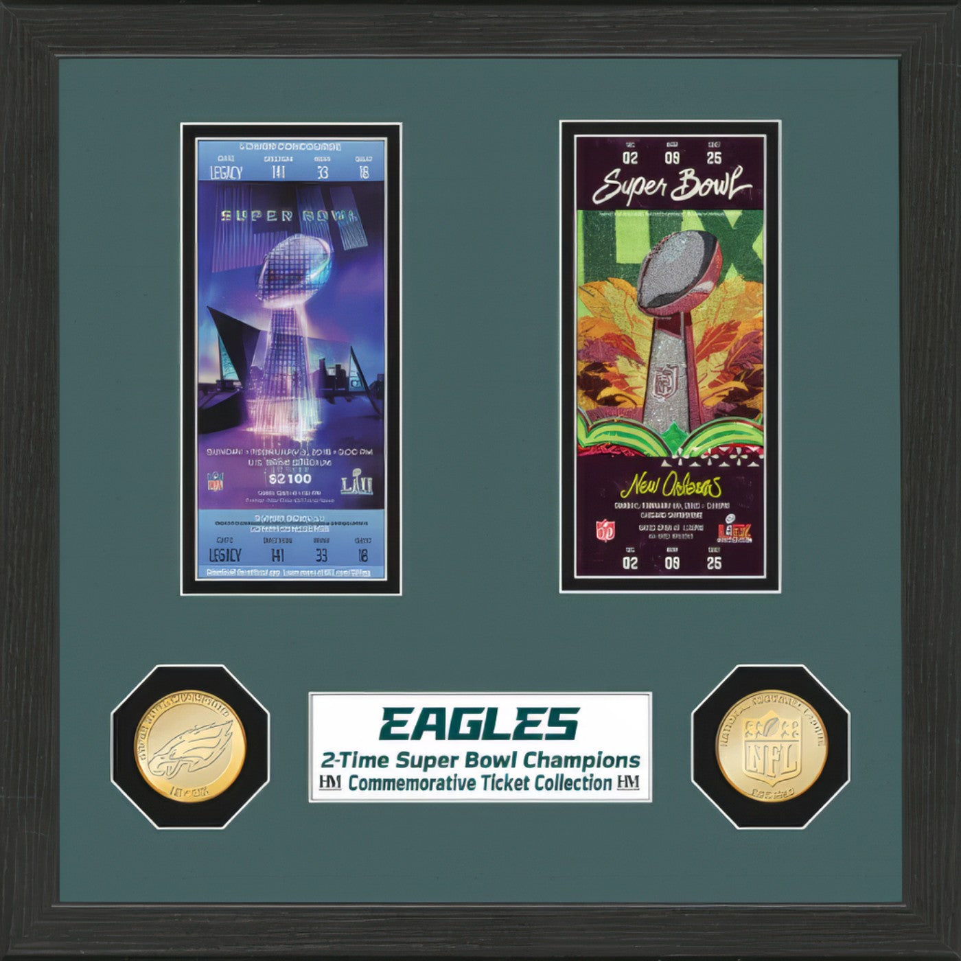 Cuadro Super Bowl Tickets Philadelphia Eagles 24 Bronze