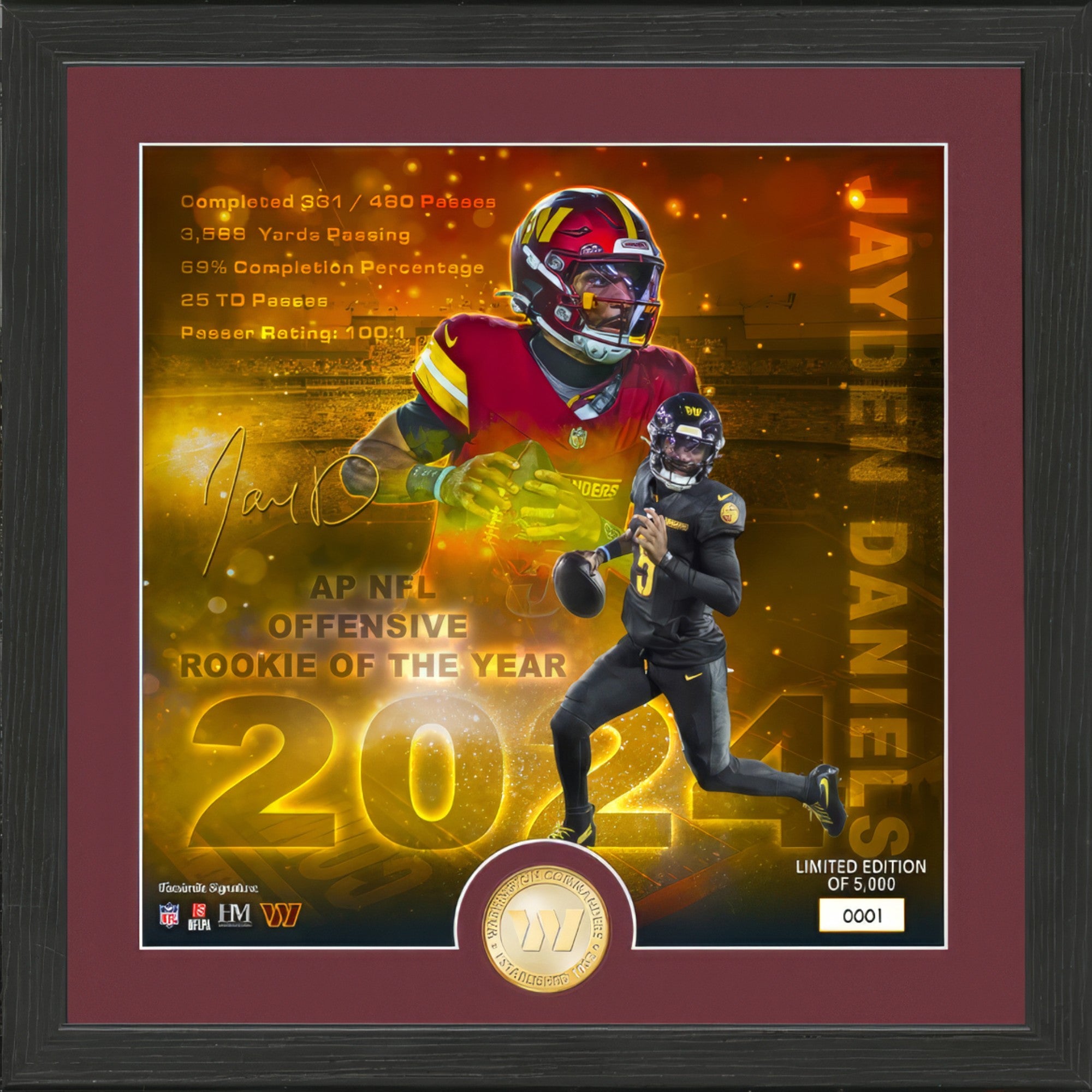 Cuadro ROY24 Commanders Jaden Daniels Bronze