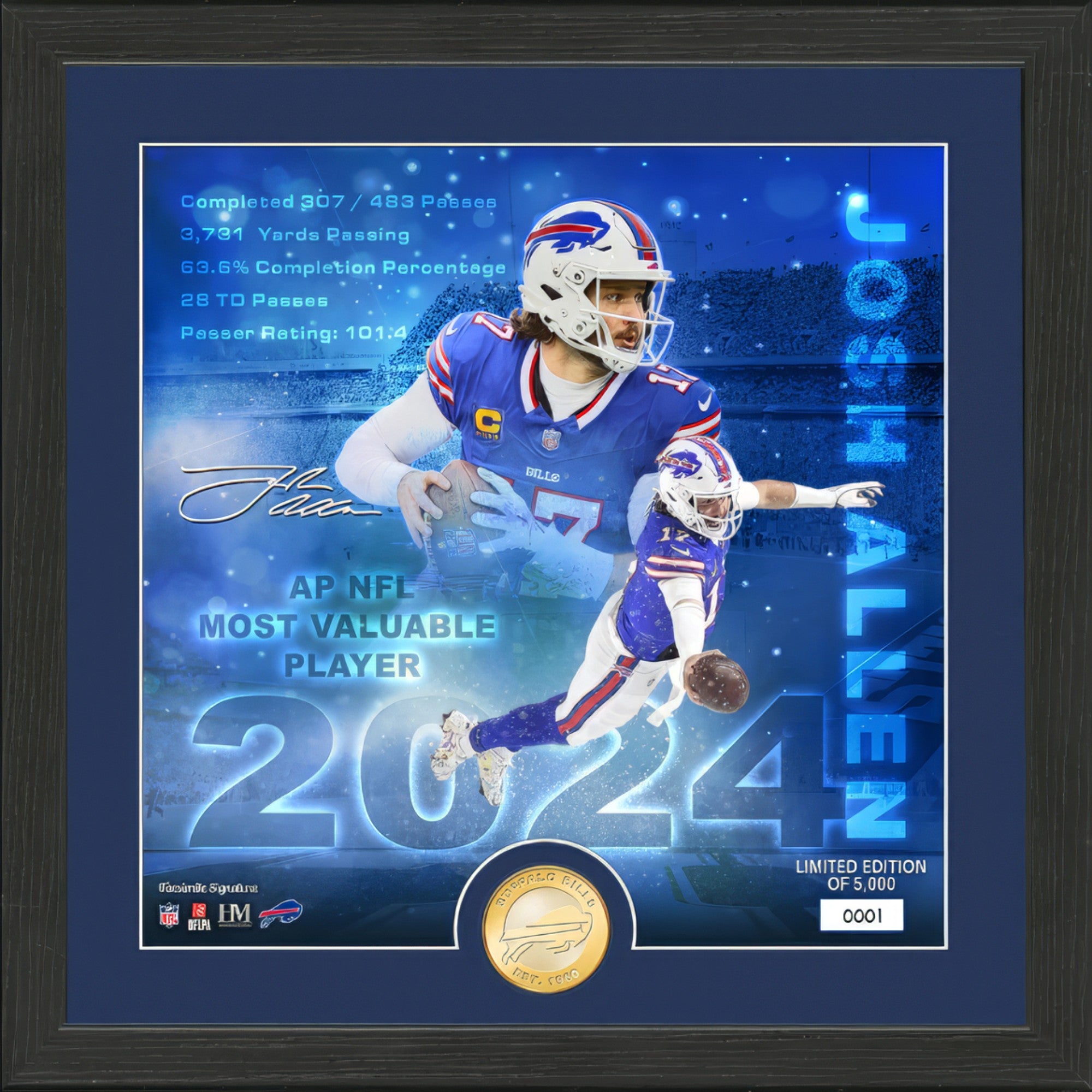 Cuadro MVP24 Jugador Mas Valioso Bills Josh Allen Bronze