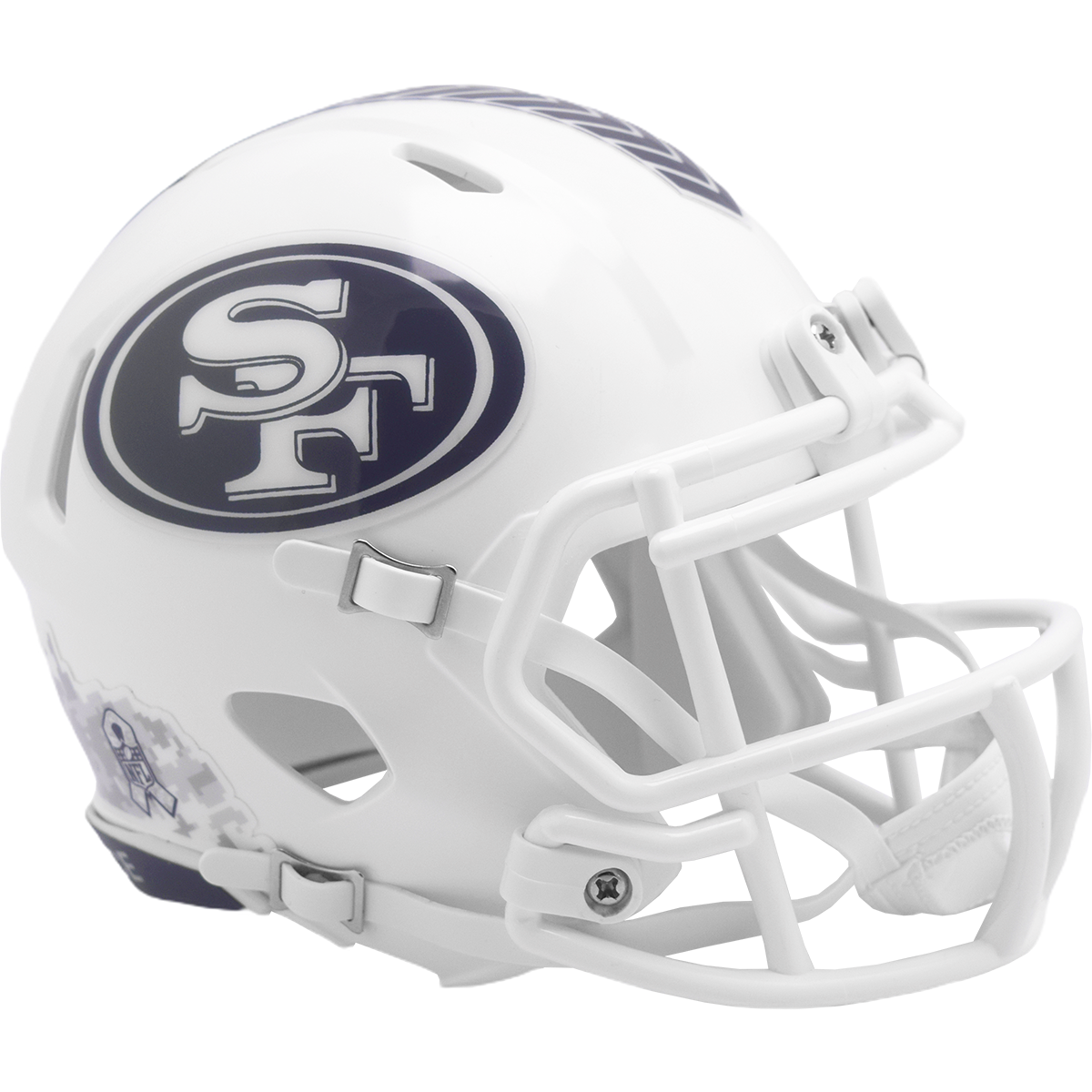 Casco Mini Speed Salute To Service 24 Riddell NFL 49ers - NERIAS DEPORTES