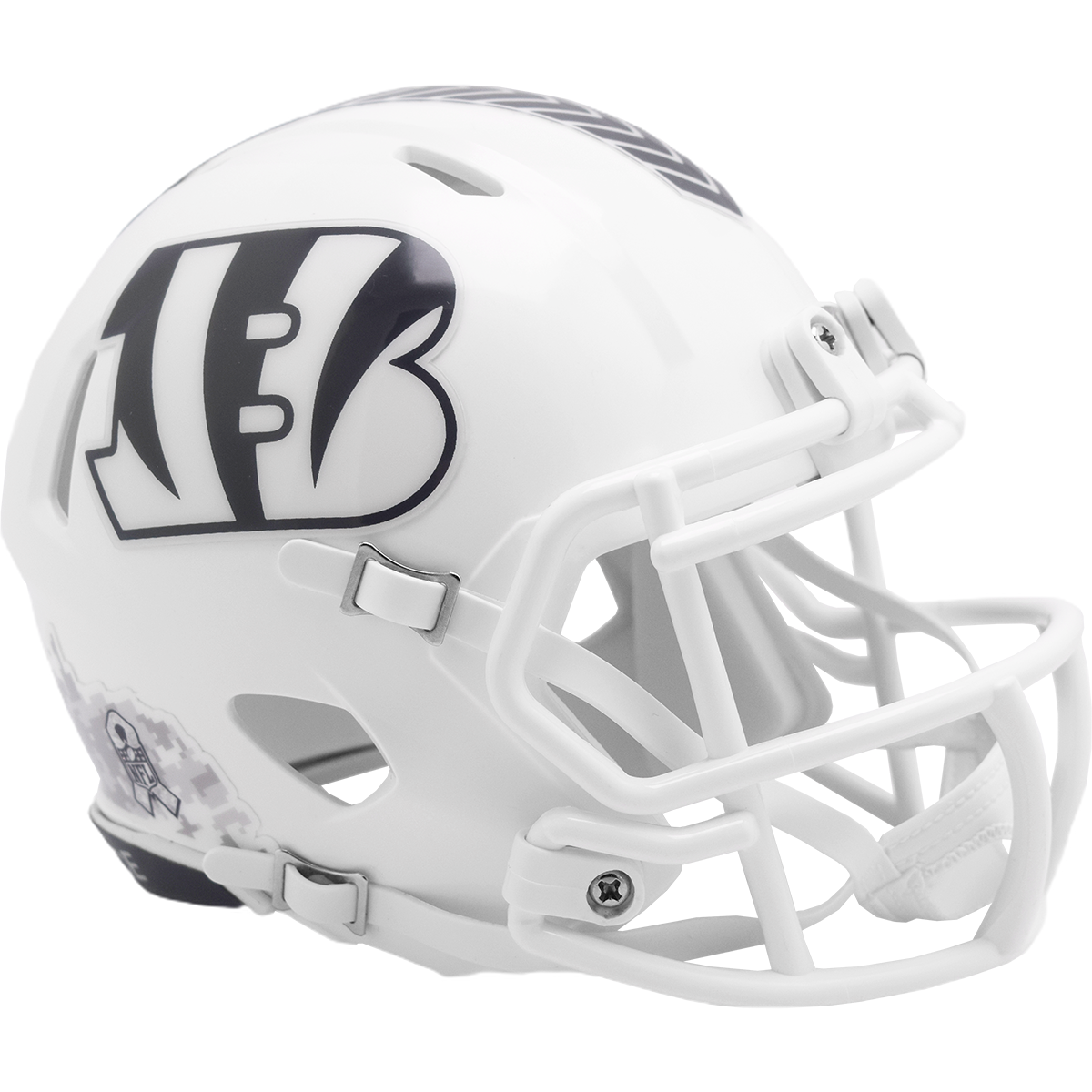 Casco Mini Speed Salute To Service 24 Riddell NFL Bengals