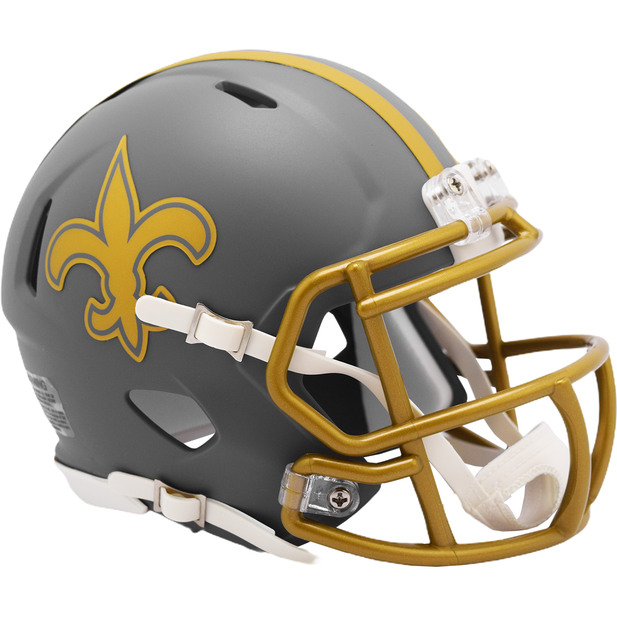 Casco Mini Speed Slate Pizarra Riddell New Orleans Saints