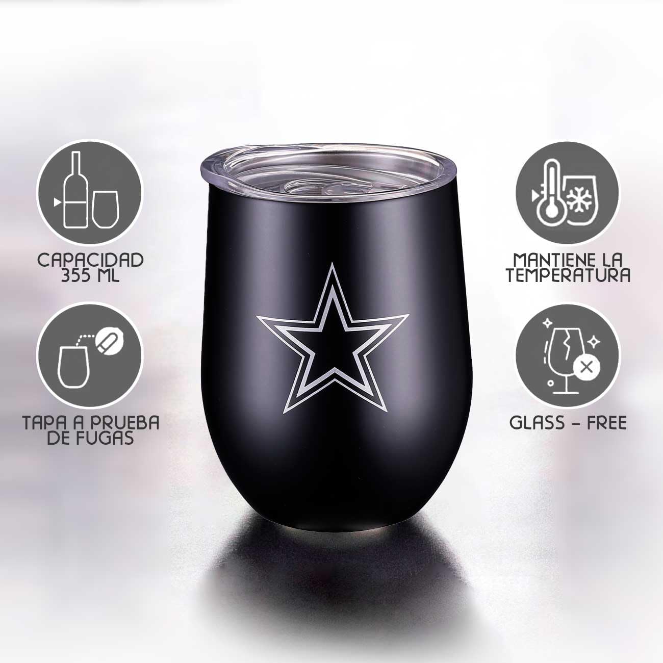 Vaso NFL 21 Metal Tumbler Dallas Cowboys 355ml