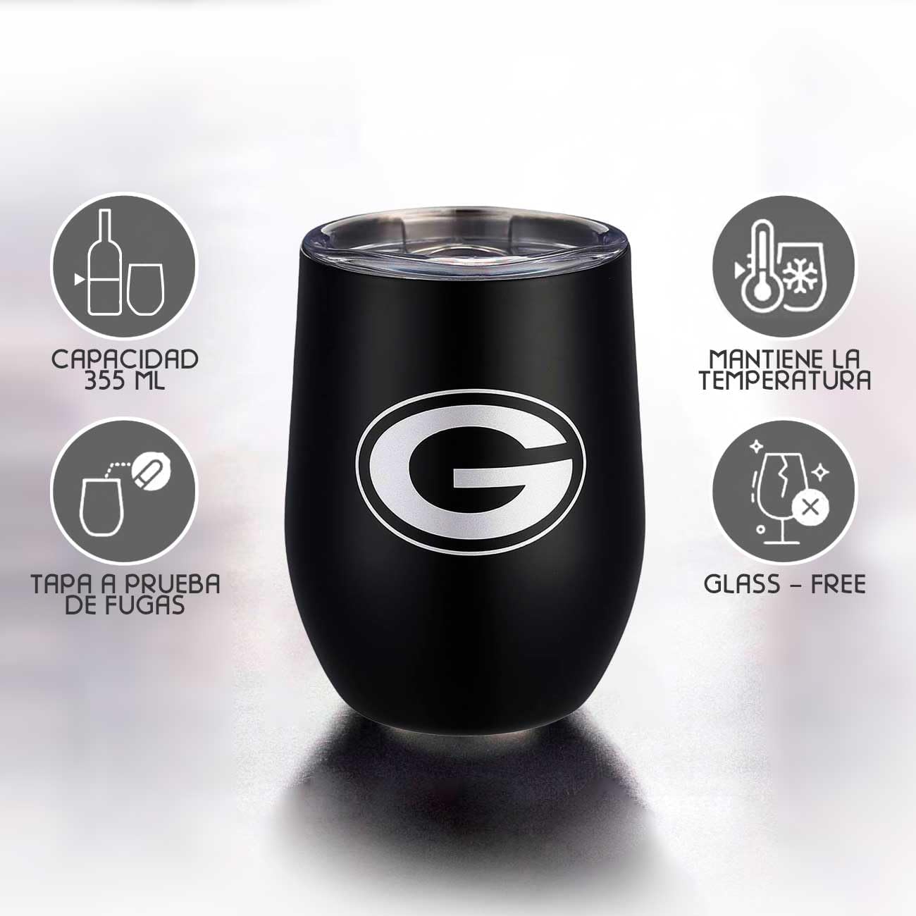 Vaso NFL 21 Metal Tumbler Green Bay Packers 355ml