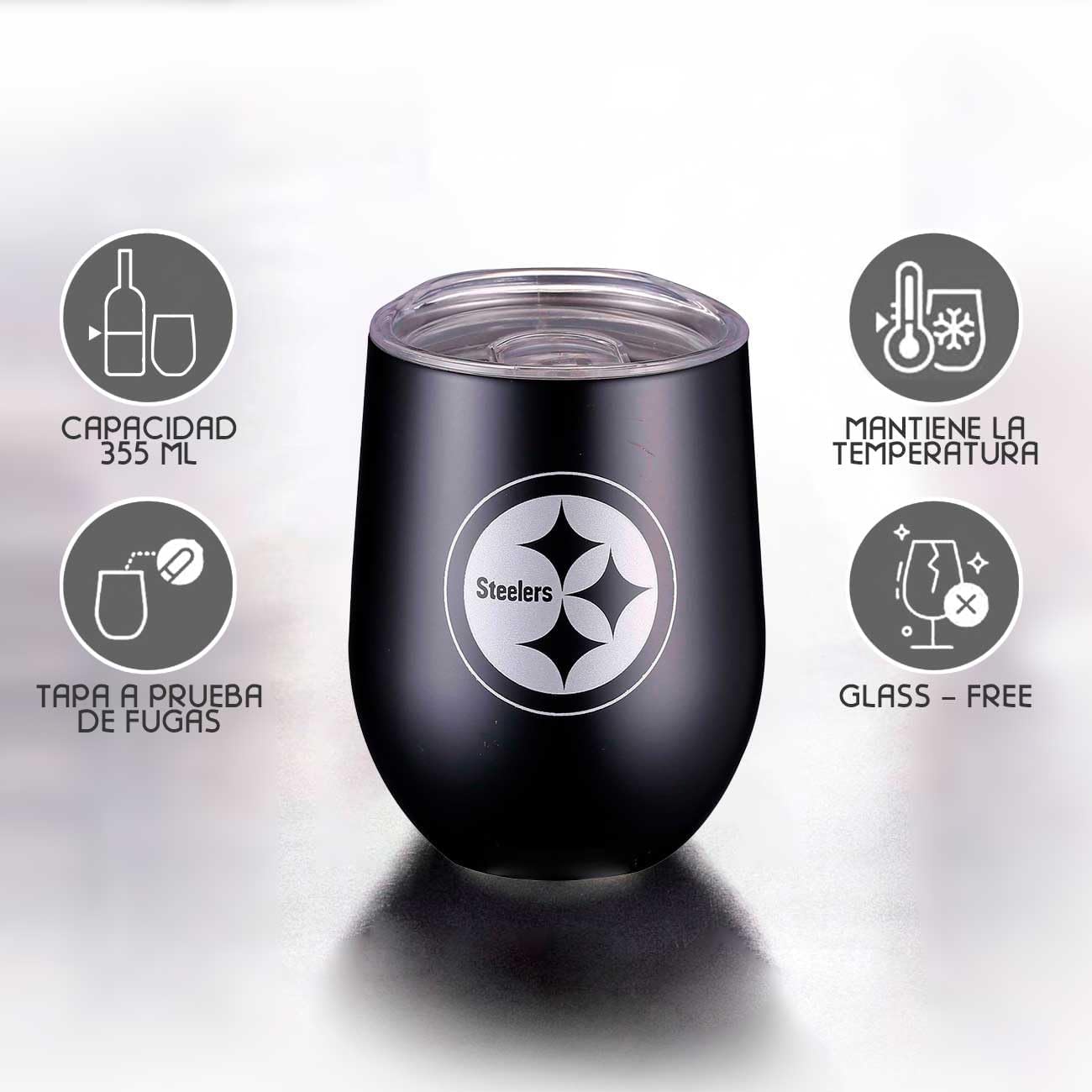 Vaso NFL 21 Metal Tumbler Pittsburgh Steelers 355ml