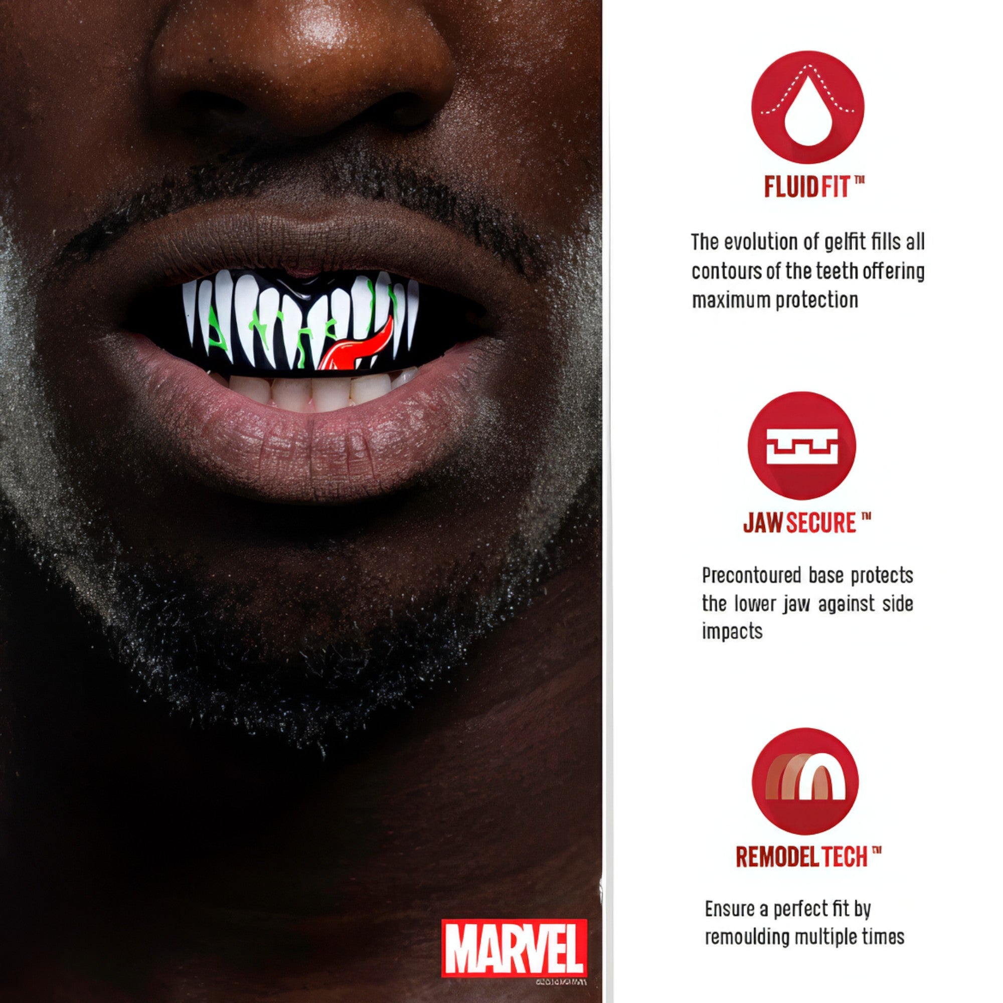 Protector Bucal Safe Jawz +12 Años Marvel Venom