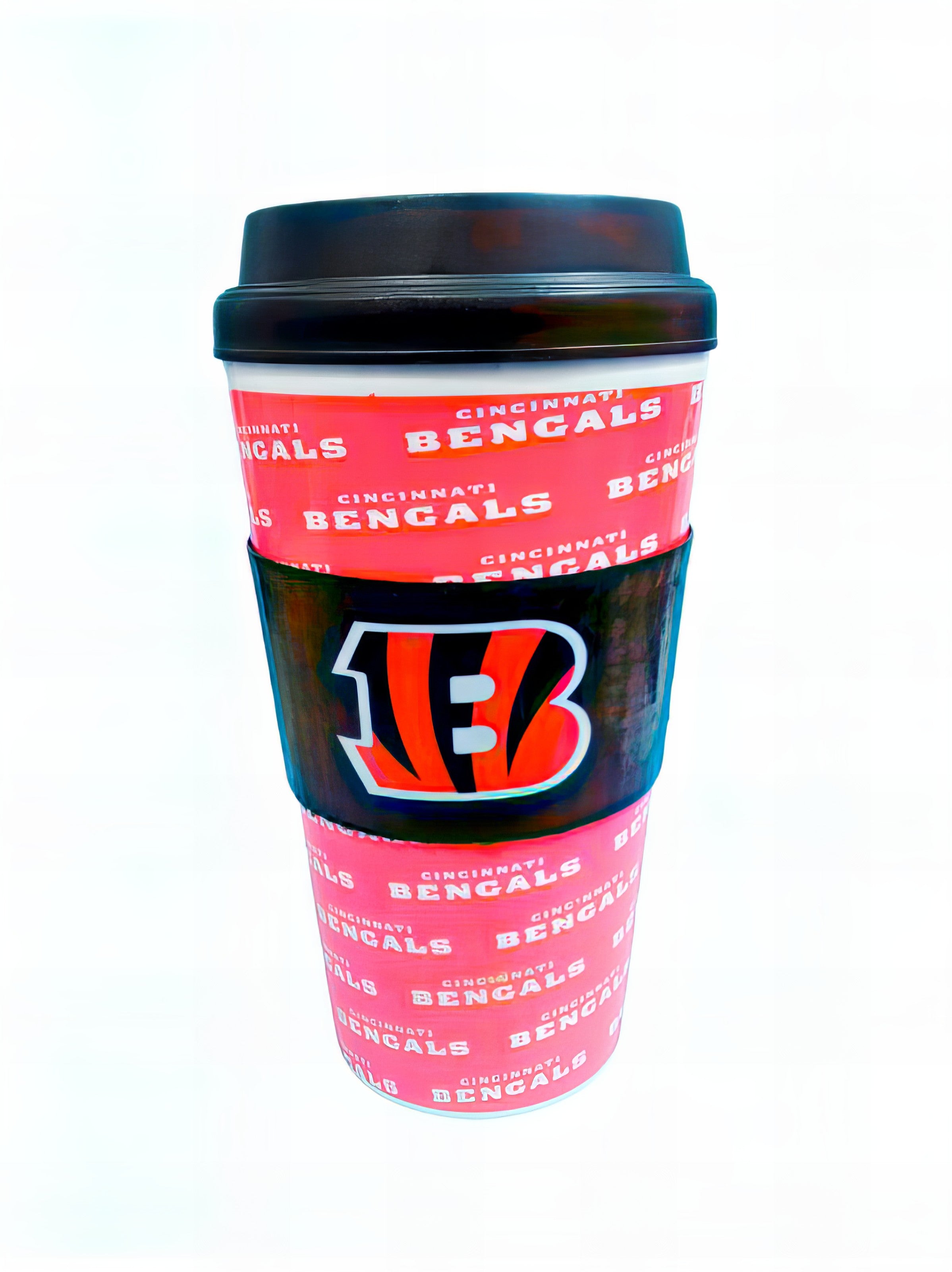 Vaso Cafetero Plástico Tapa De Rosca NFL Cincinnati Bengals
