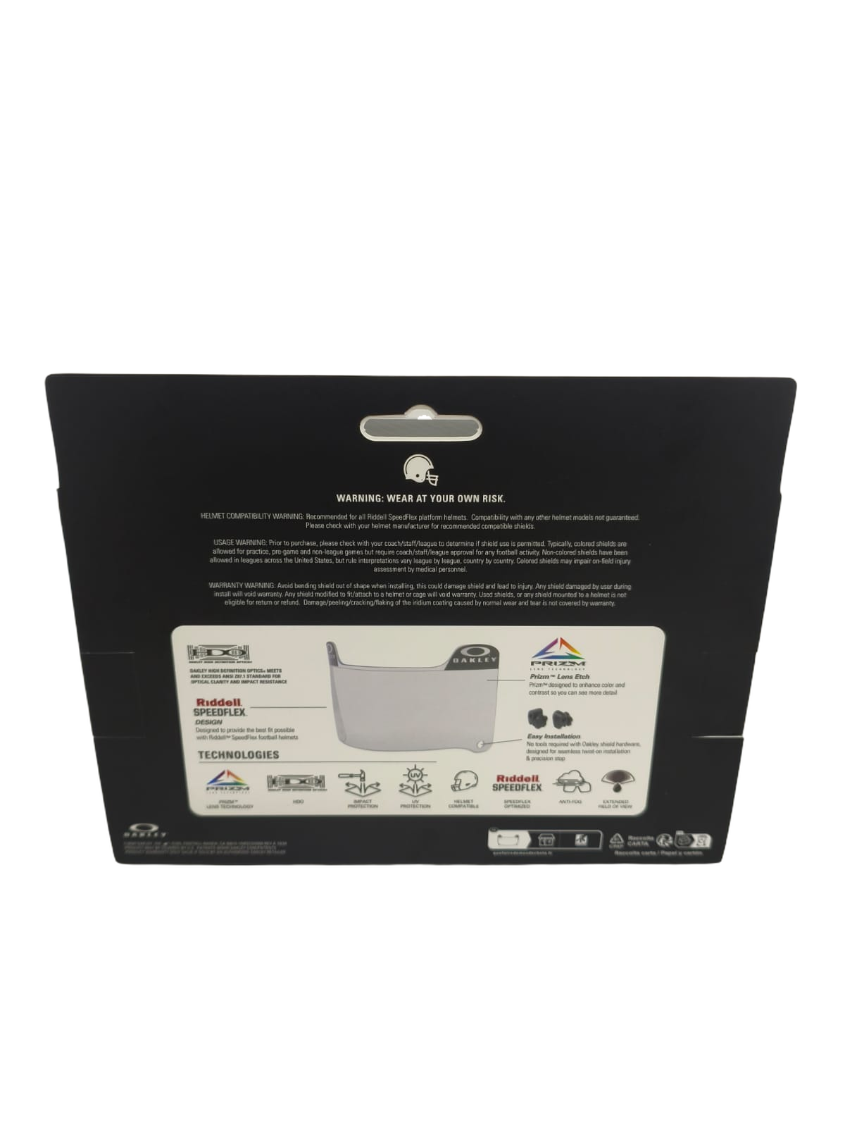 Mica Oakley Clear- Transparente Pro Para Casco Speedflex