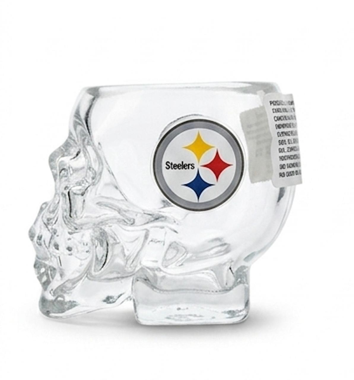 Vaso Tequilero Mojo Skull Steelers