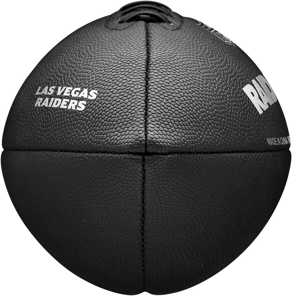 Balón Wilson Metallic NFL Tamaño Oficial Las Vegas Raiders