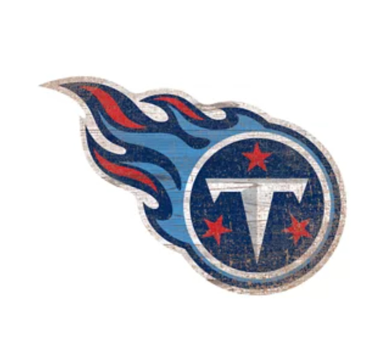 Letrero Madera Logo Distressed Titans
