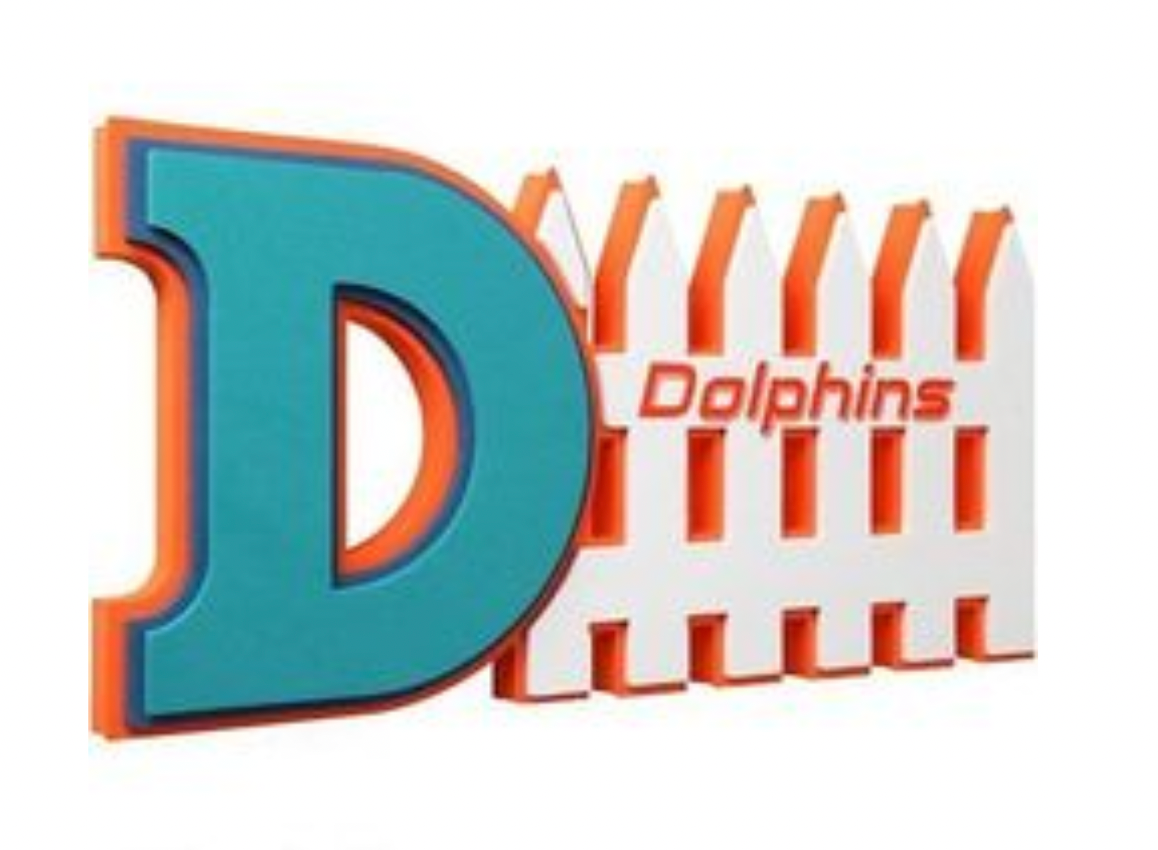 Letrero Foam 3D Defense Wall Sign Dolphins