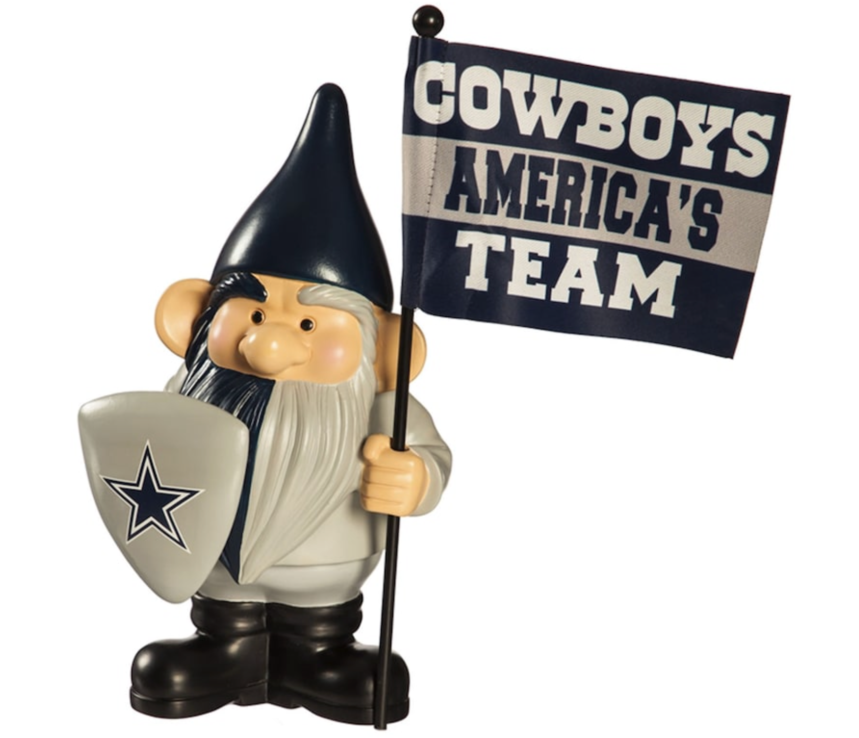 Figura Evergreen Gnome Flag Holder Cowboys