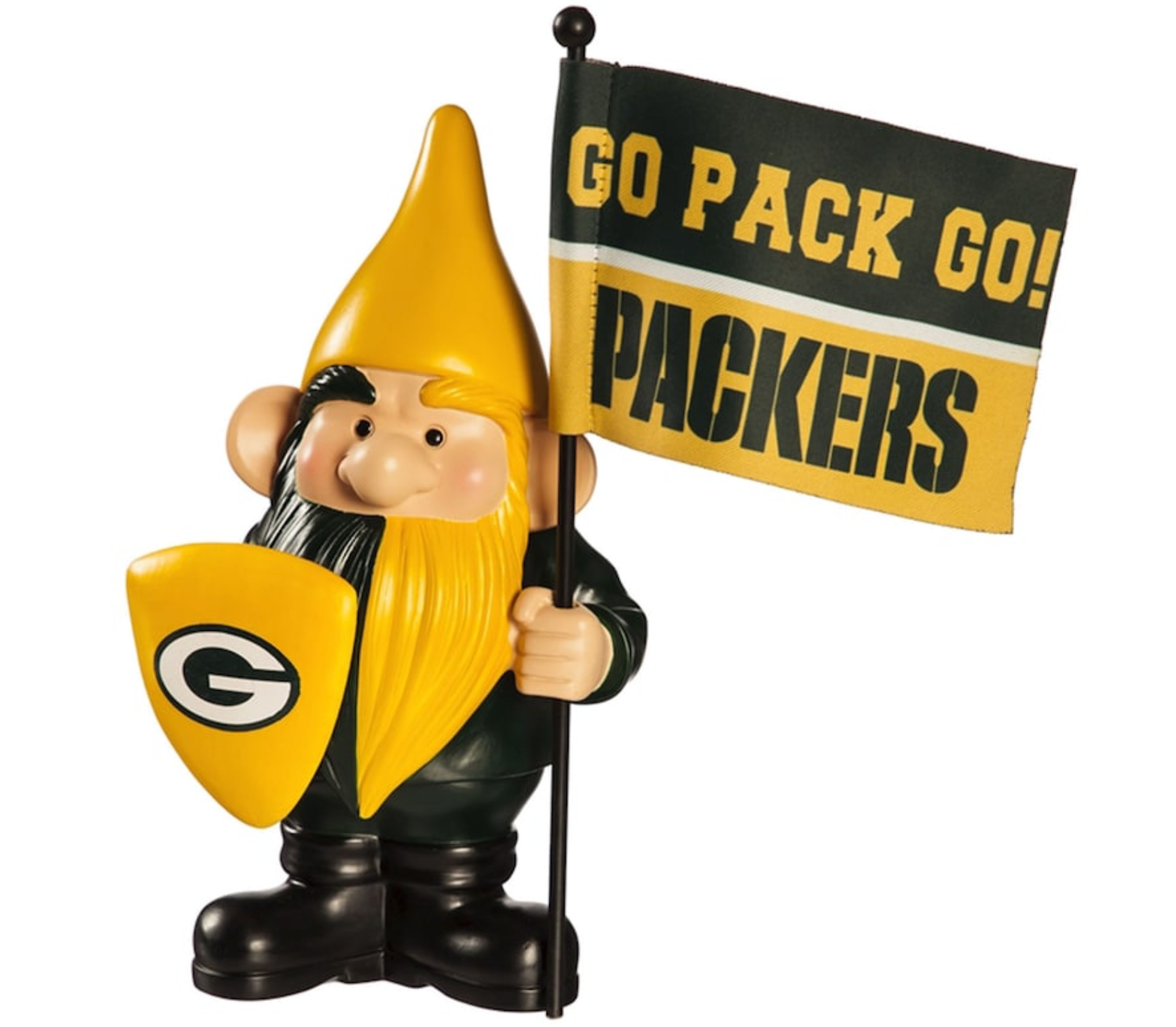 Figura Evergreen Gnome Flag Holder Packers