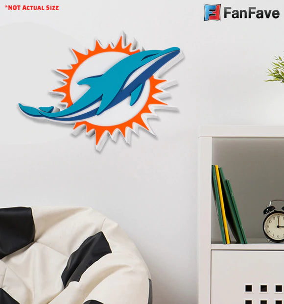 Letrero Foam 3D Logo Wall Sign Dolphins