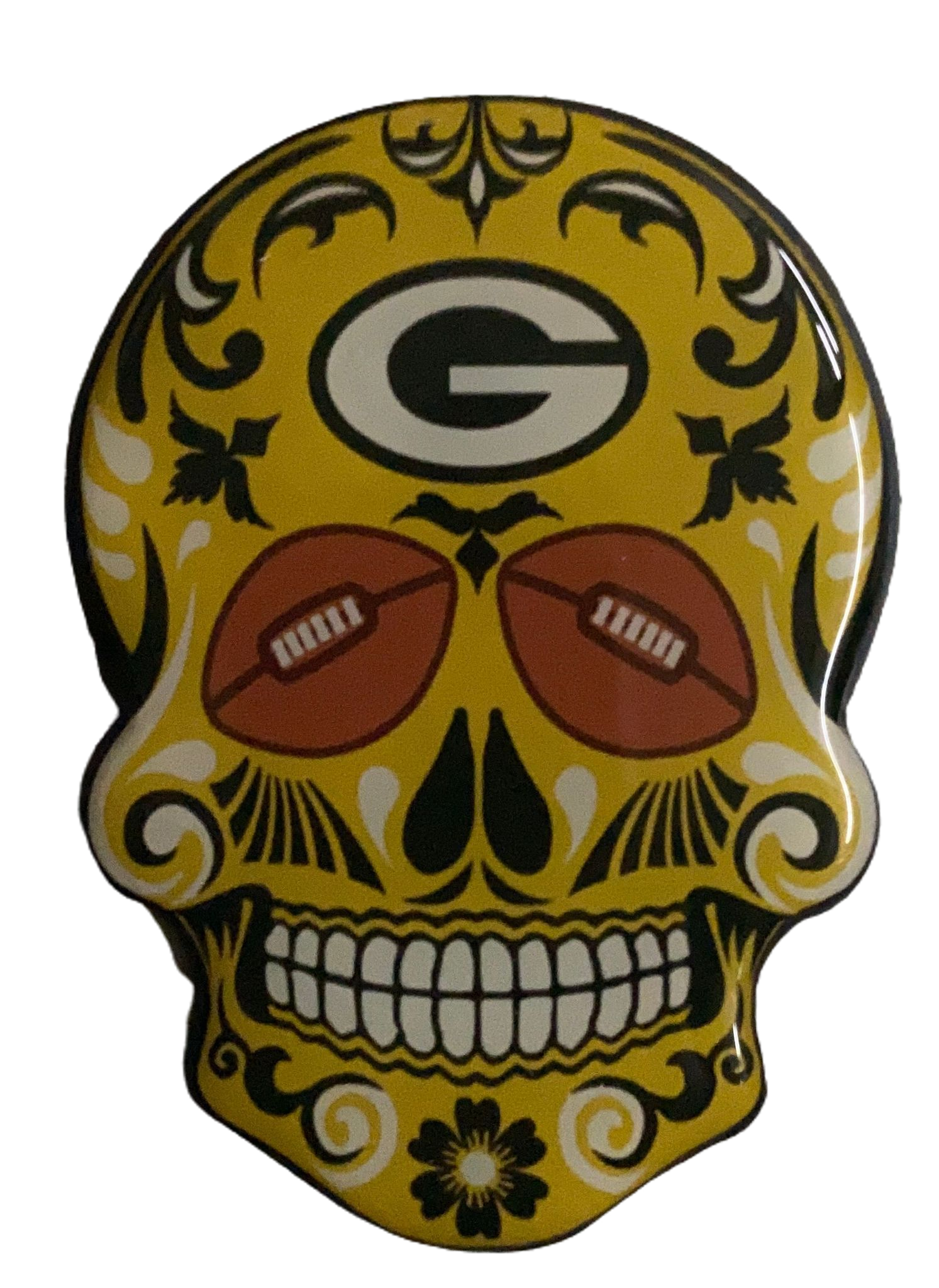 Iman Aminco Sugar Skull Magnet 3" Packers