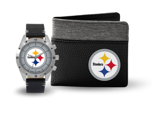 Combo Reloj Con Cartera Game Time Steelers