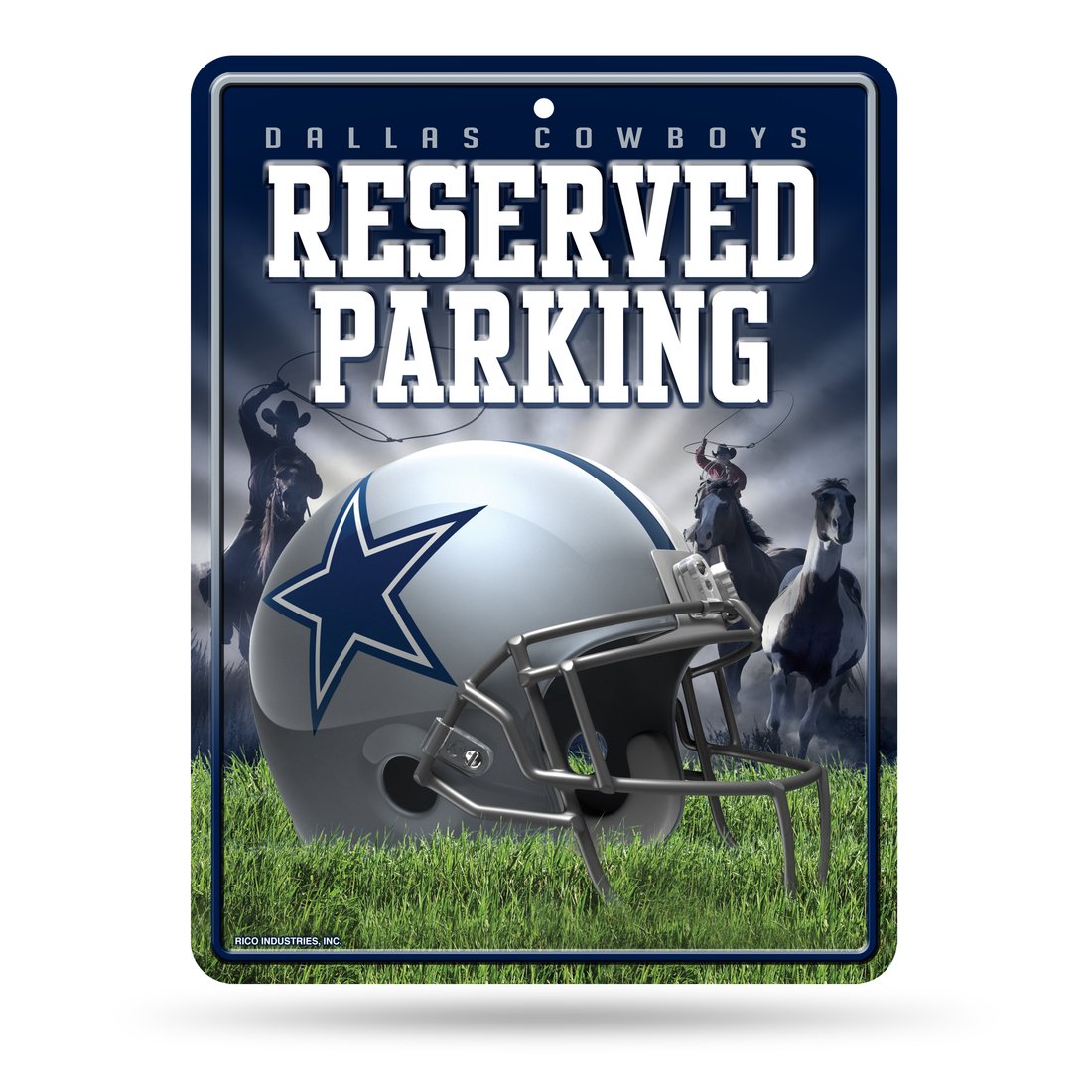 Letrero Metálico Parking Sign Cowboys