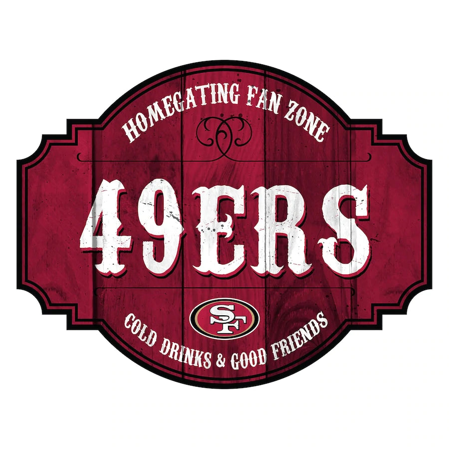 Letrero Madera Tavern Sign 49ers. San Francisco 24 Pulgadas