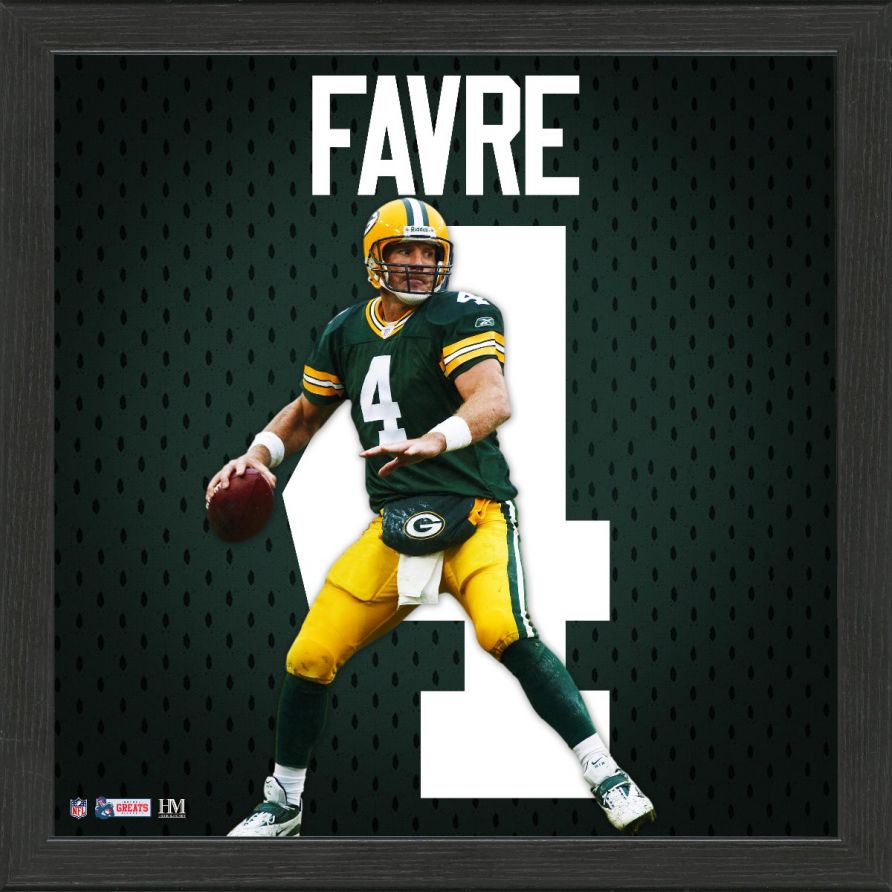 Cuadro Packers Brett Favre Jersey Framed Photo